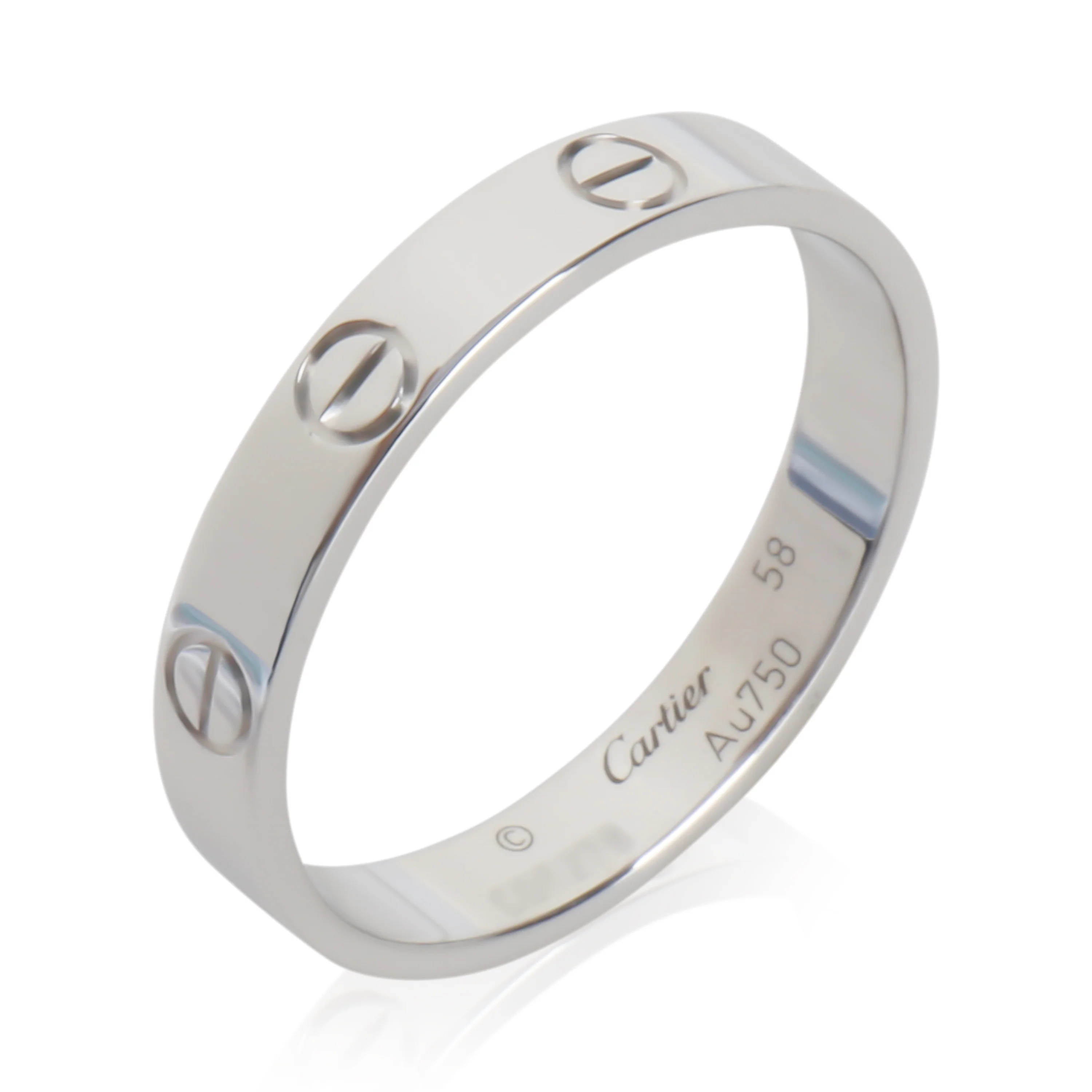 White Gold  Small Model Love Ring - Image 3