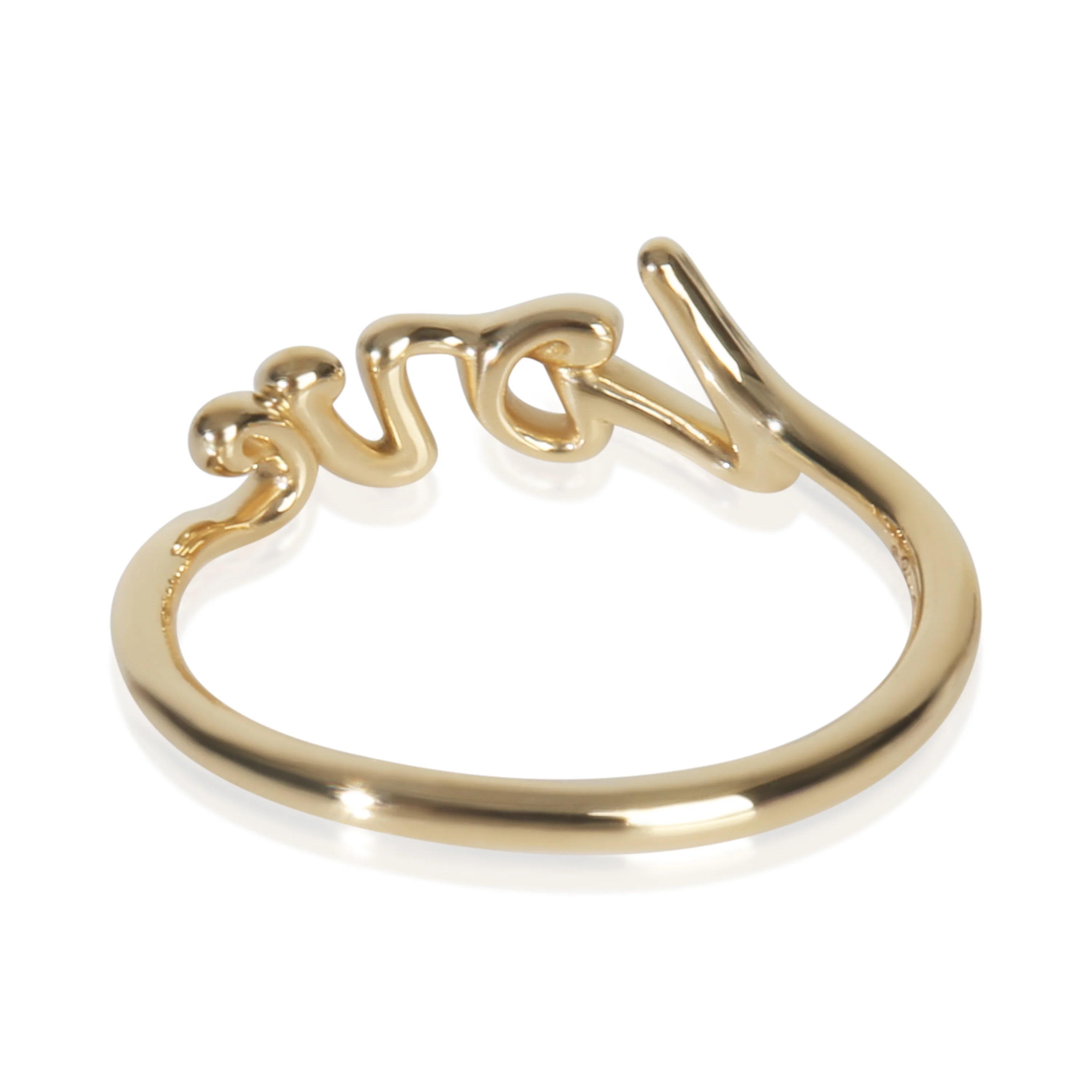 Yellow Gold  Paloma Picasso Mini Grafitti Love Ring - Image 3