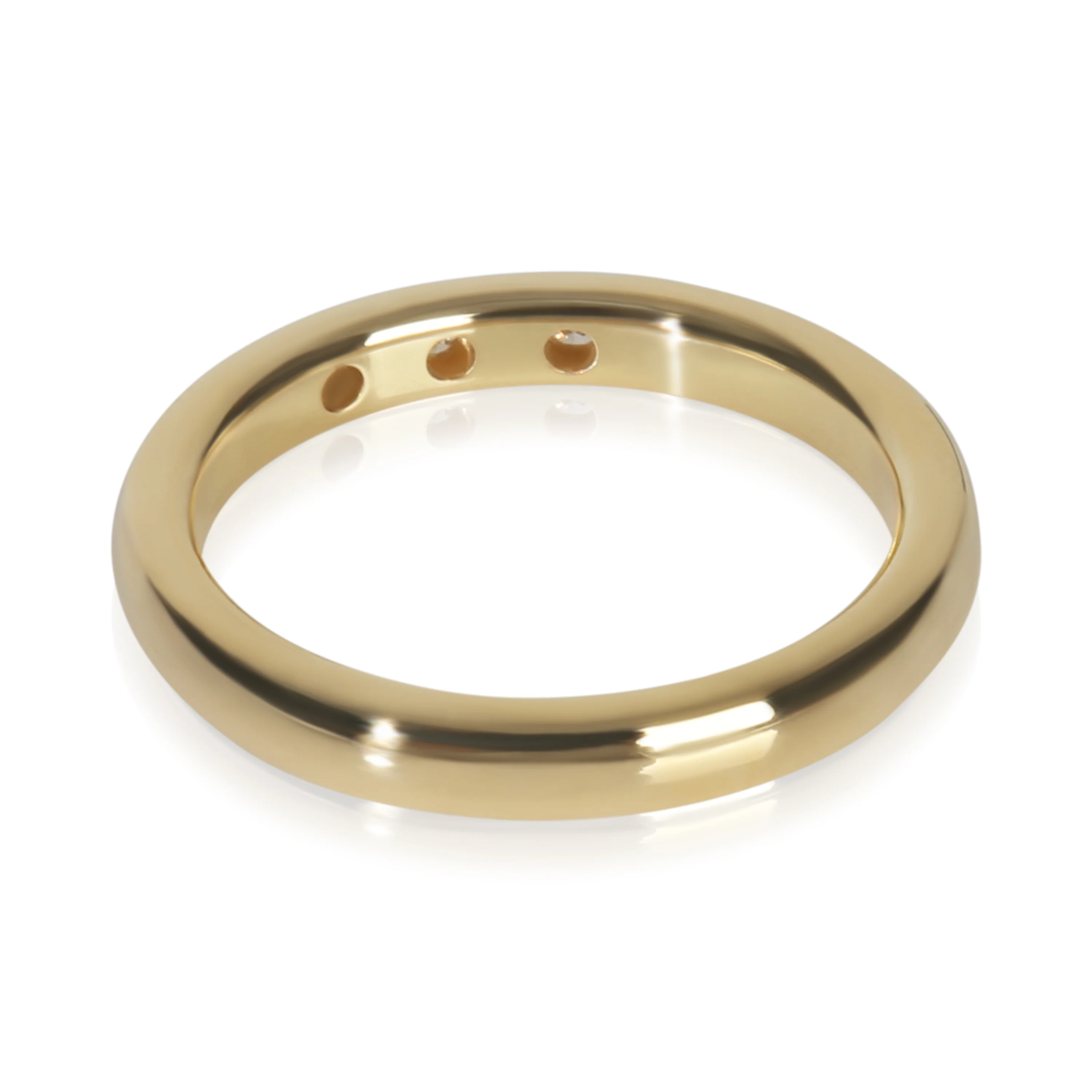 Yellow Gold Diamond Elsa Peretti Stacking Band - Image 3