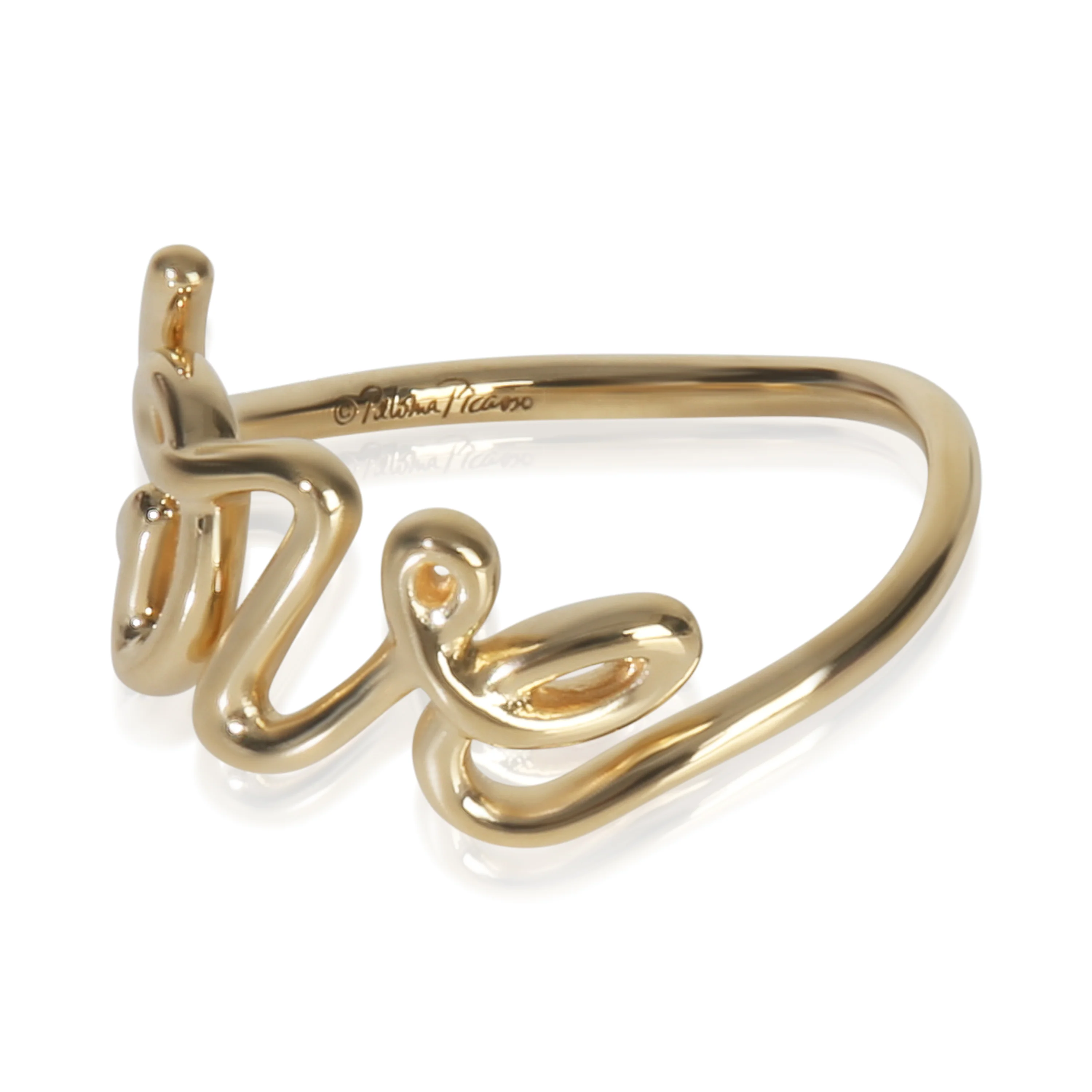 Yellow Gold  Paloma Picasso Small Grafitti Love Ring - Image 2