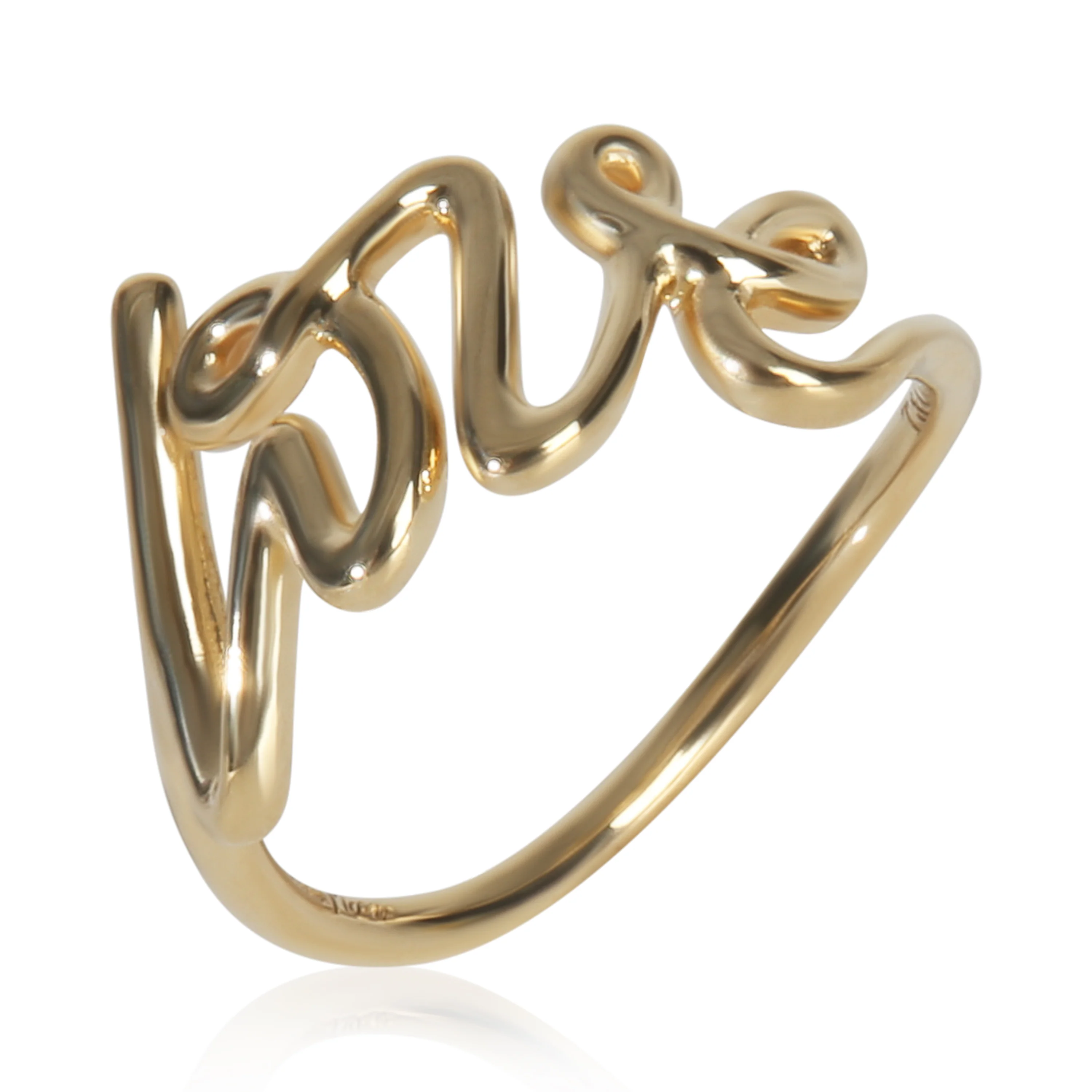 Yellow Gold  Paloma Picasso Small Grafitti Love Ring - Image 4