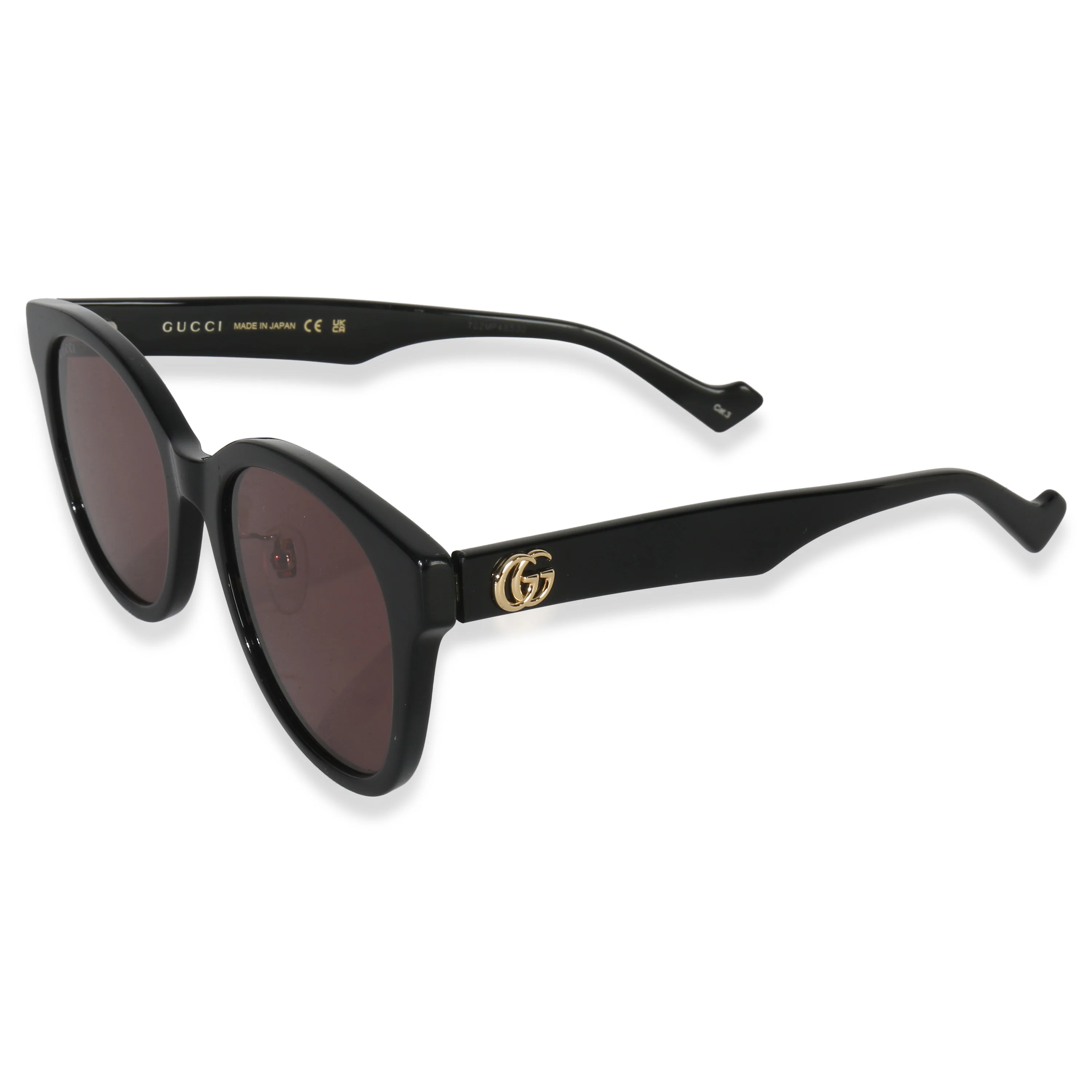 Black Acetate Round Lens Sunglasses - Image 2