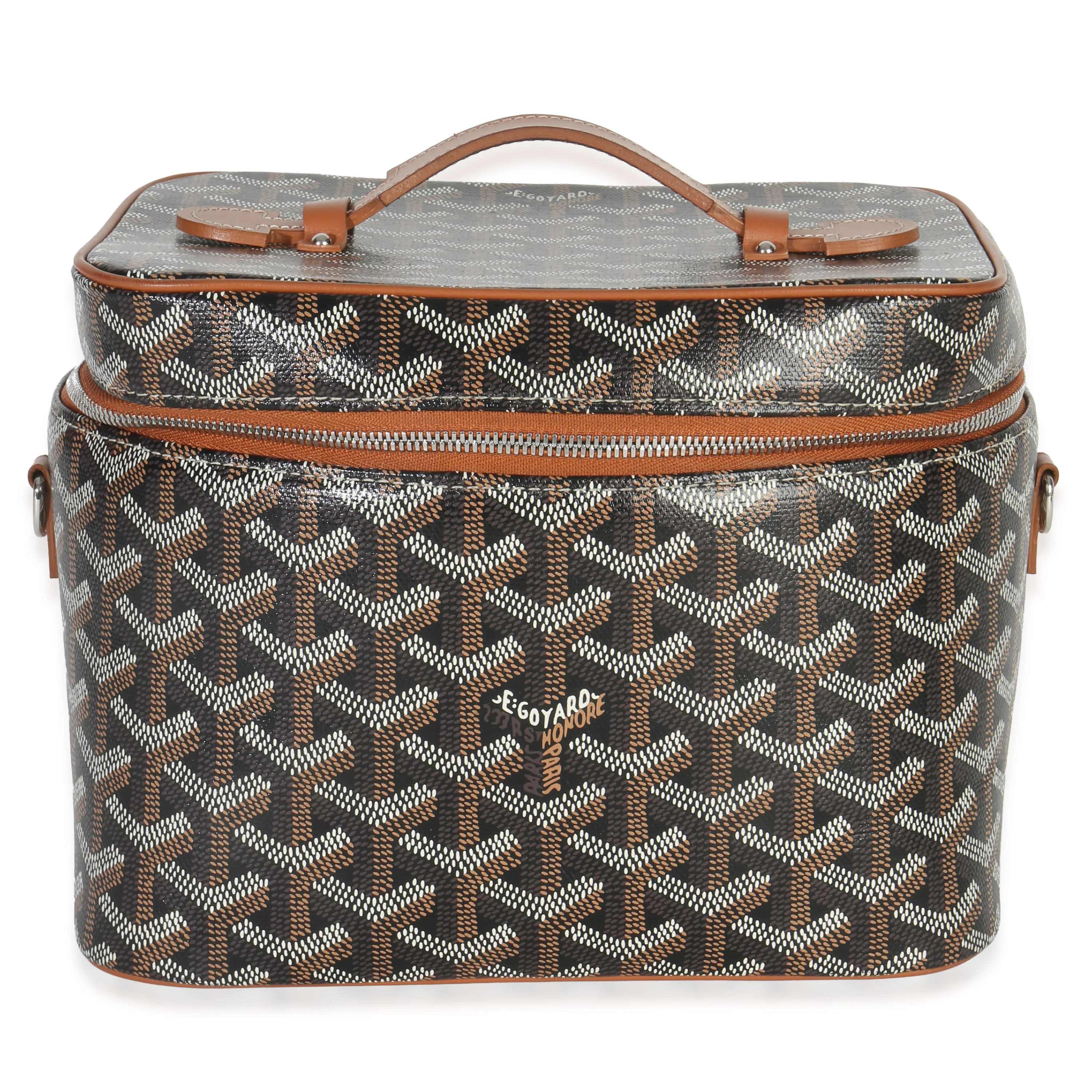 Gold Black Goyardine Canvas Muse Vanity Case