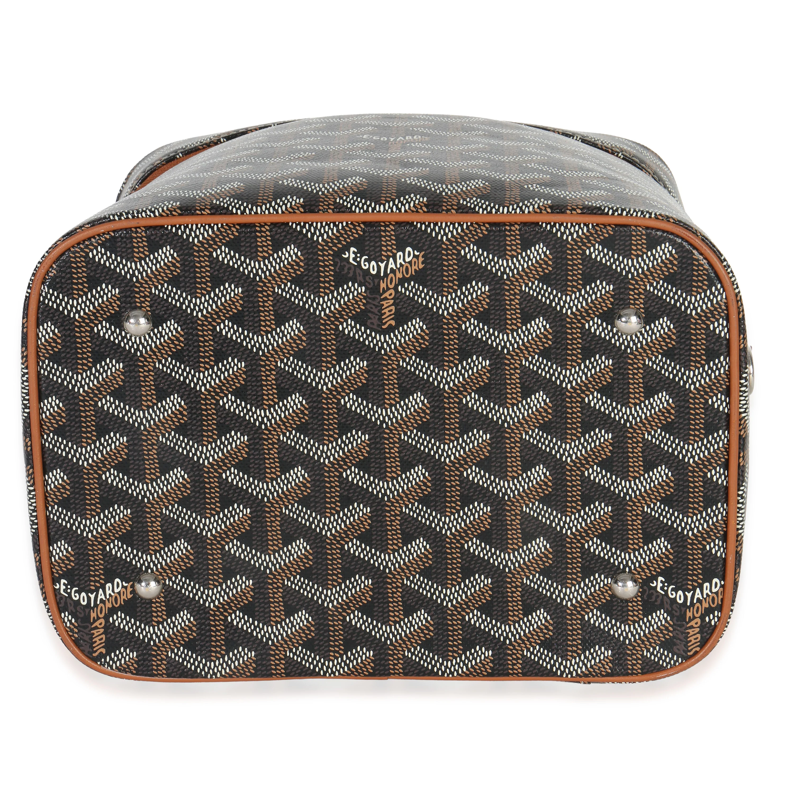 Gold Black Goyardine Canvas Muse Vanity Case - Image 5