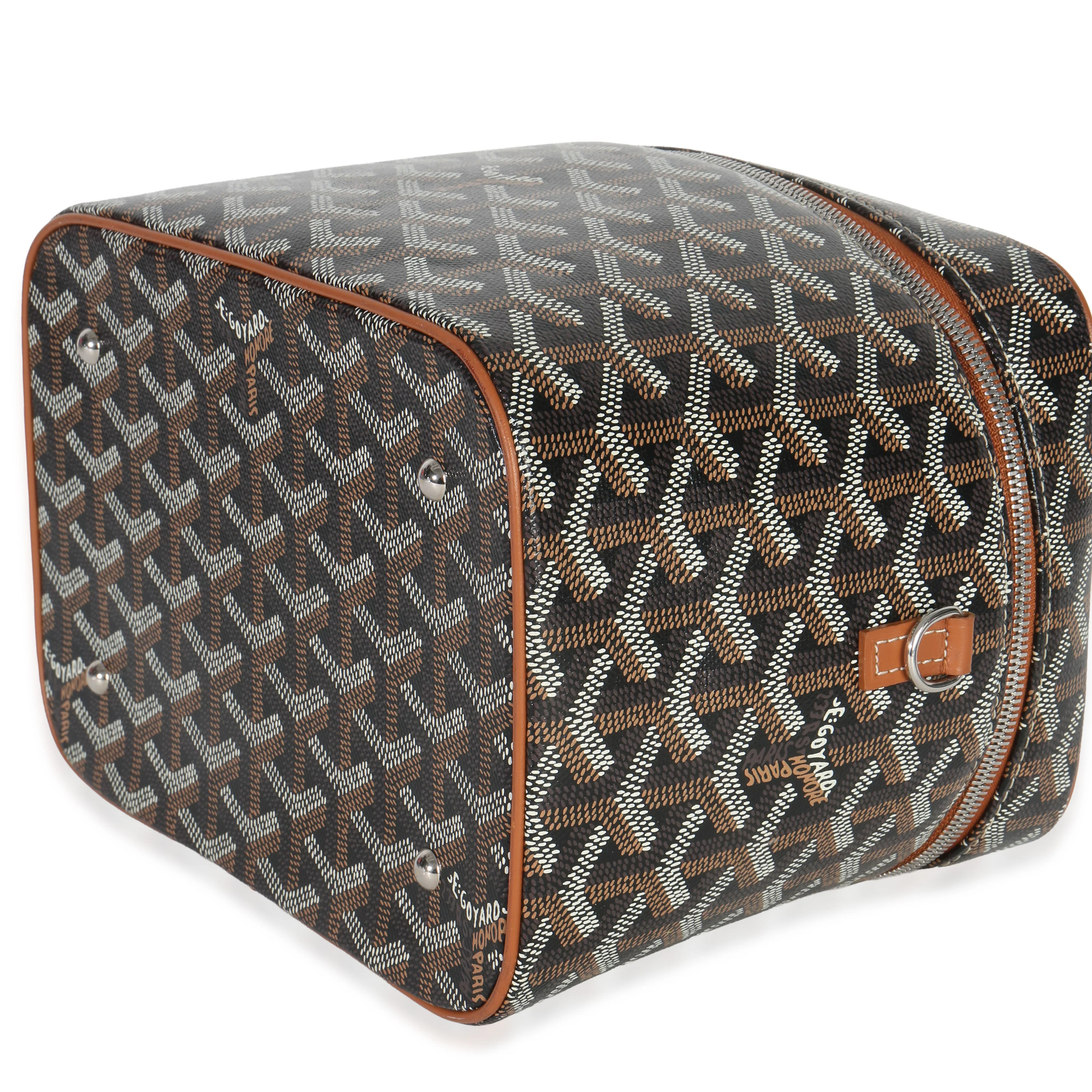 Gold Black Goyardine Canvas Muse Vanity Case - Image 7