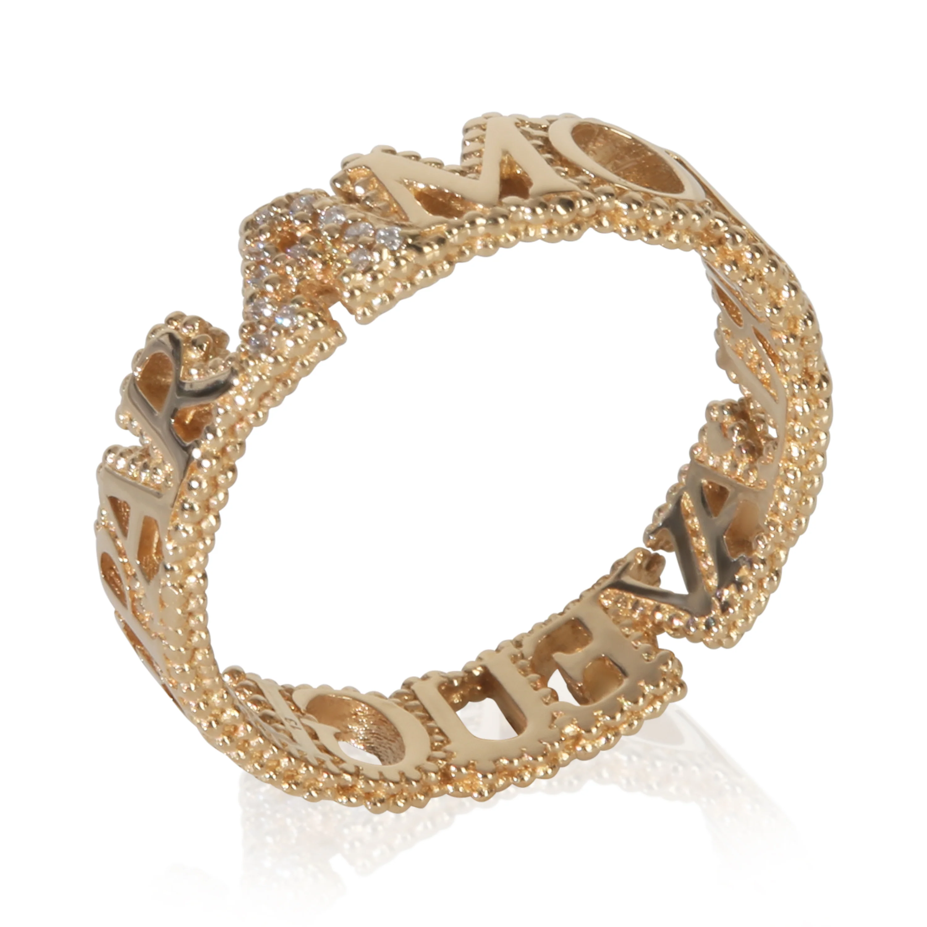 Yellow Gold Diamond LAveugle Par Amour Ring - Image 5