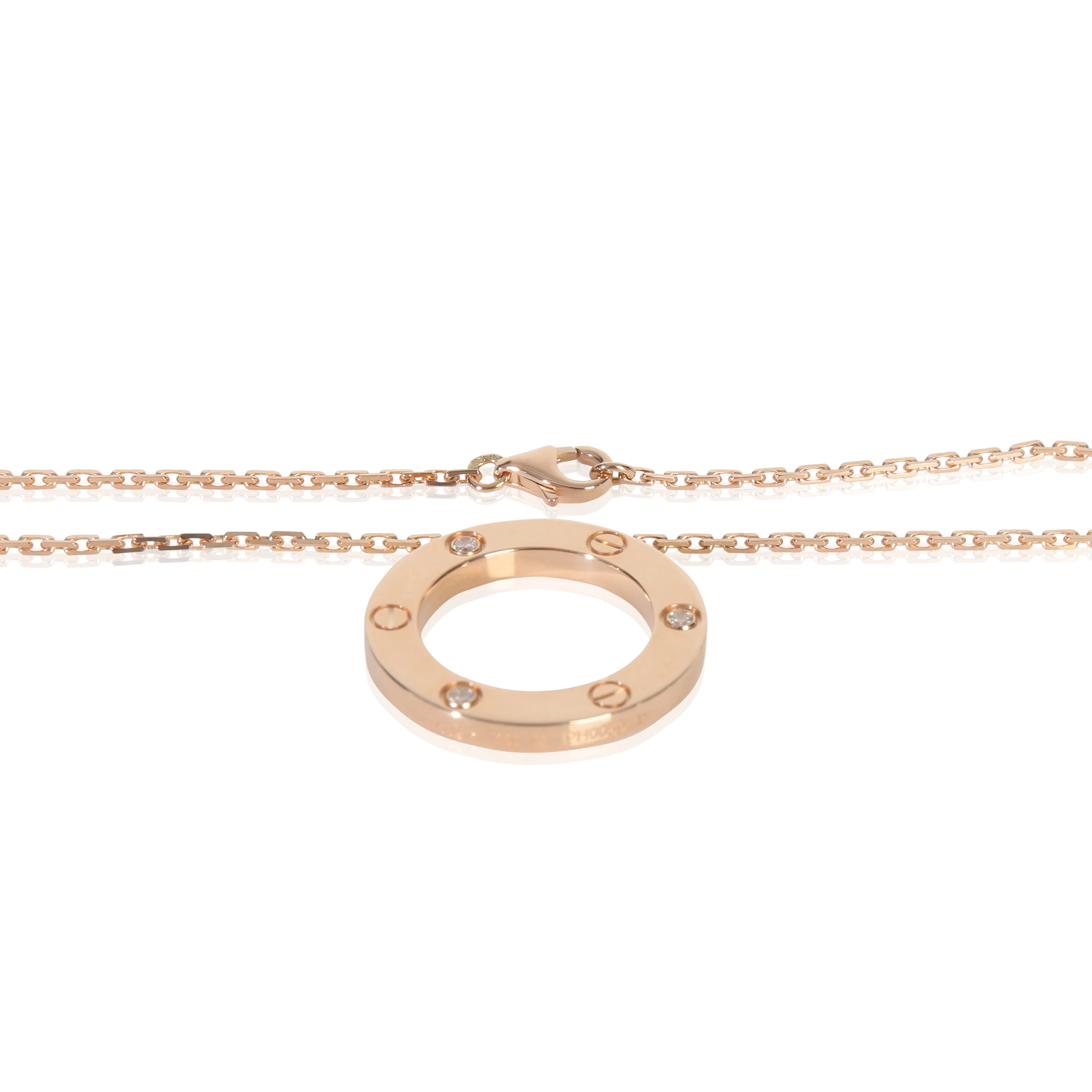 Rose Gold Diamond Love Necklace - Image 2