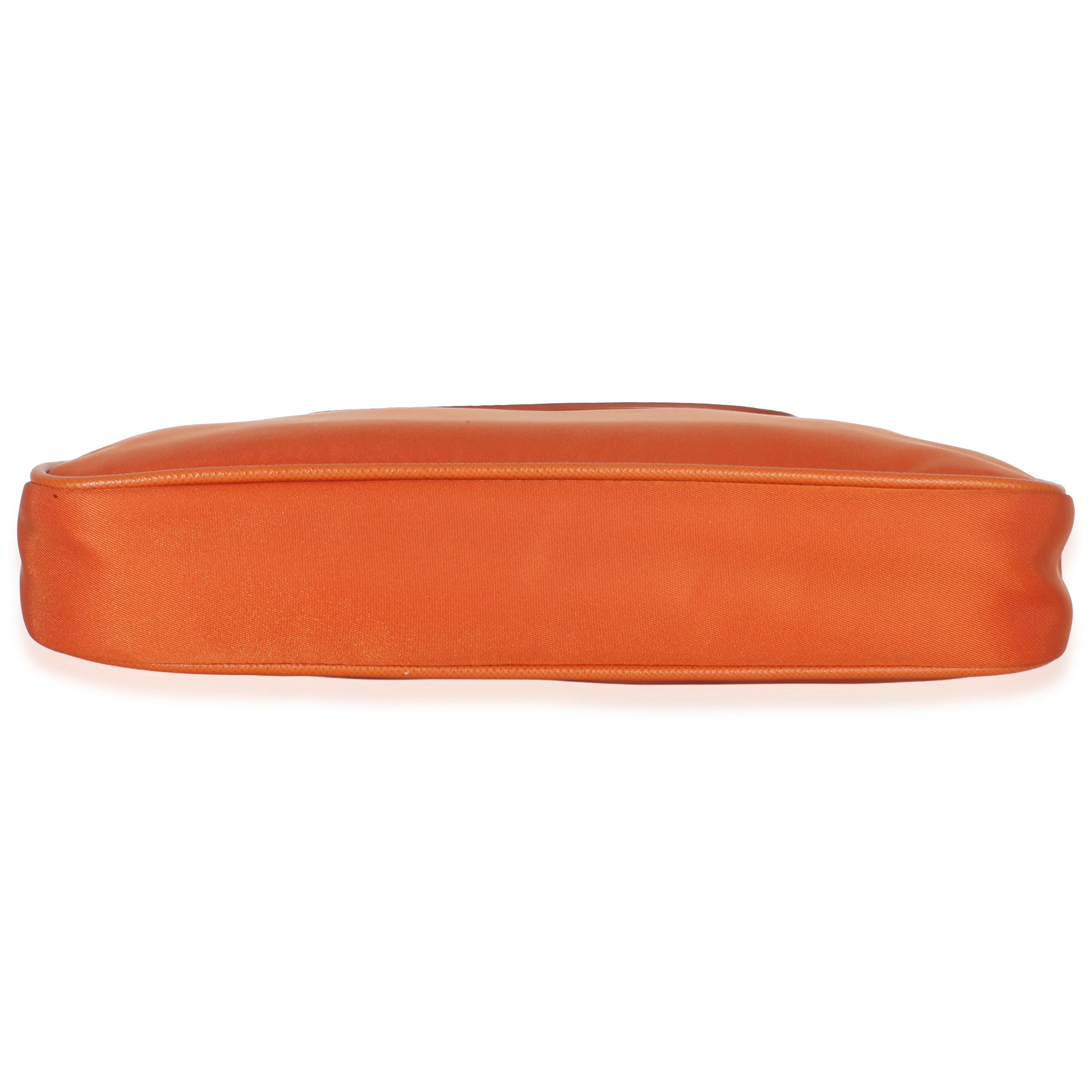 Orange Tessuto Nylon Saffiano Small Flap Crossbody Bag - Image 5