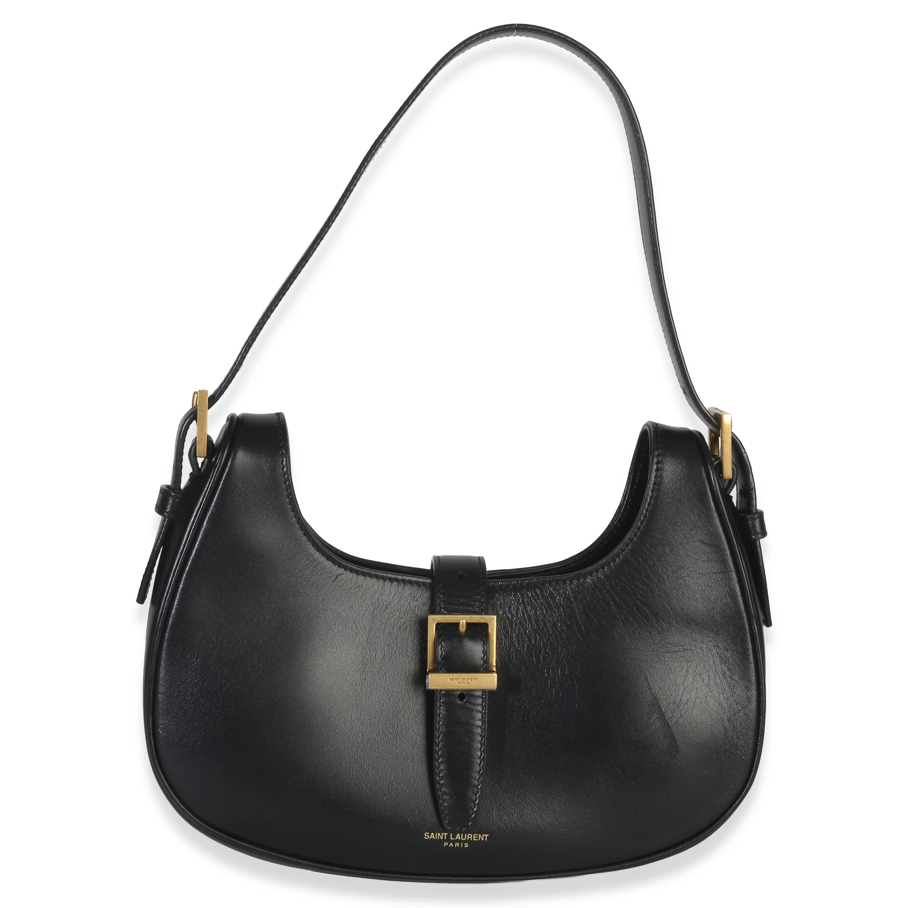 Black Smooth Calfskin Le Fermoir Hobo
