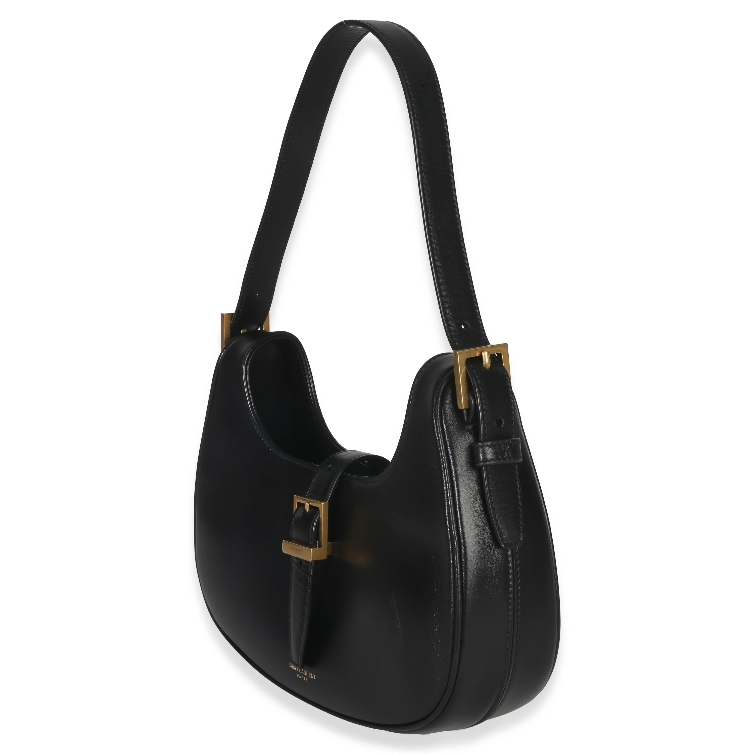 Black Smooth Calfskin Le Fermoir Hobo - Image 2