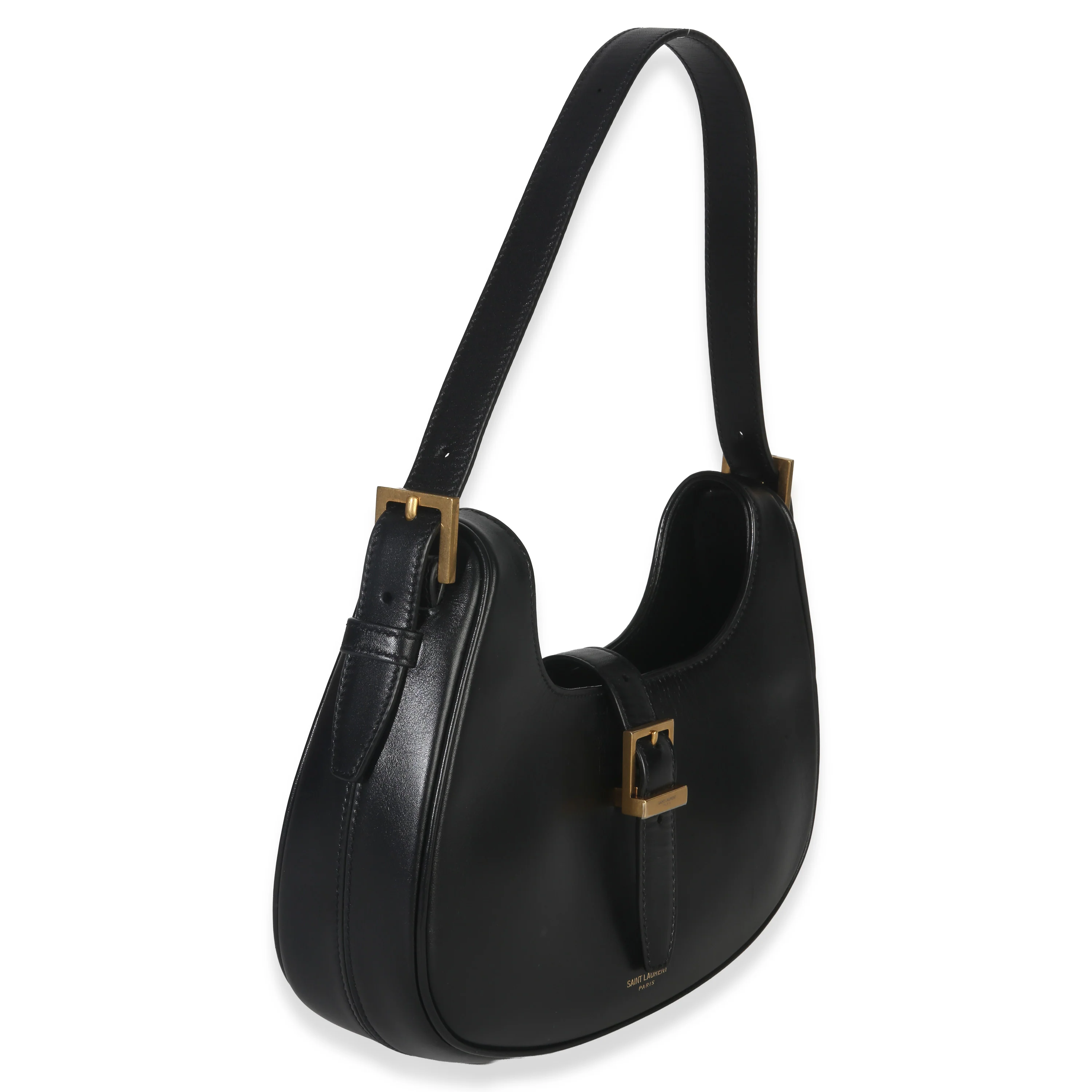 Black Smooth Calfskin Le Fermoir Hobo - Image 3