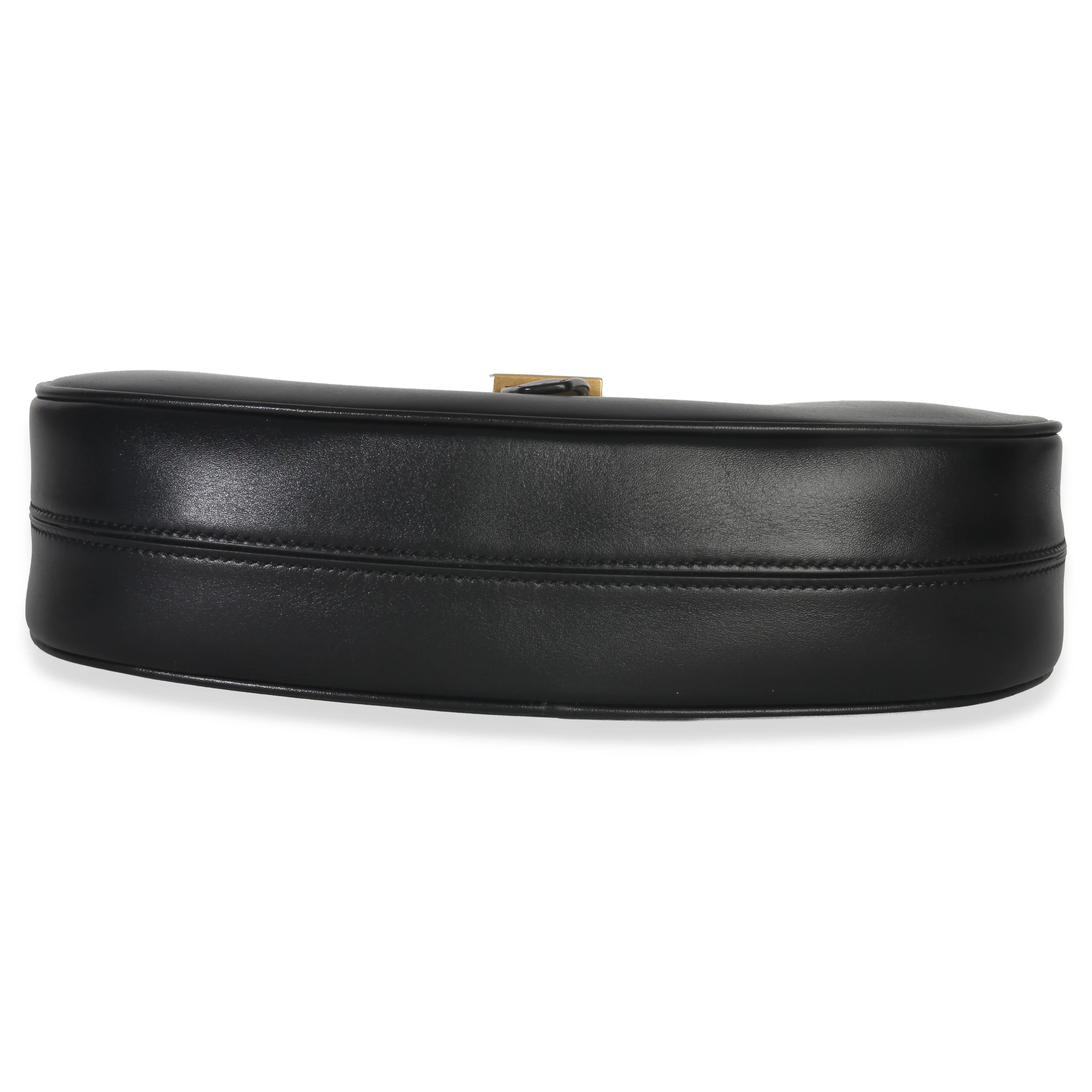 Black Smooth Calfskin Le Fermoir Hobo - Image 5