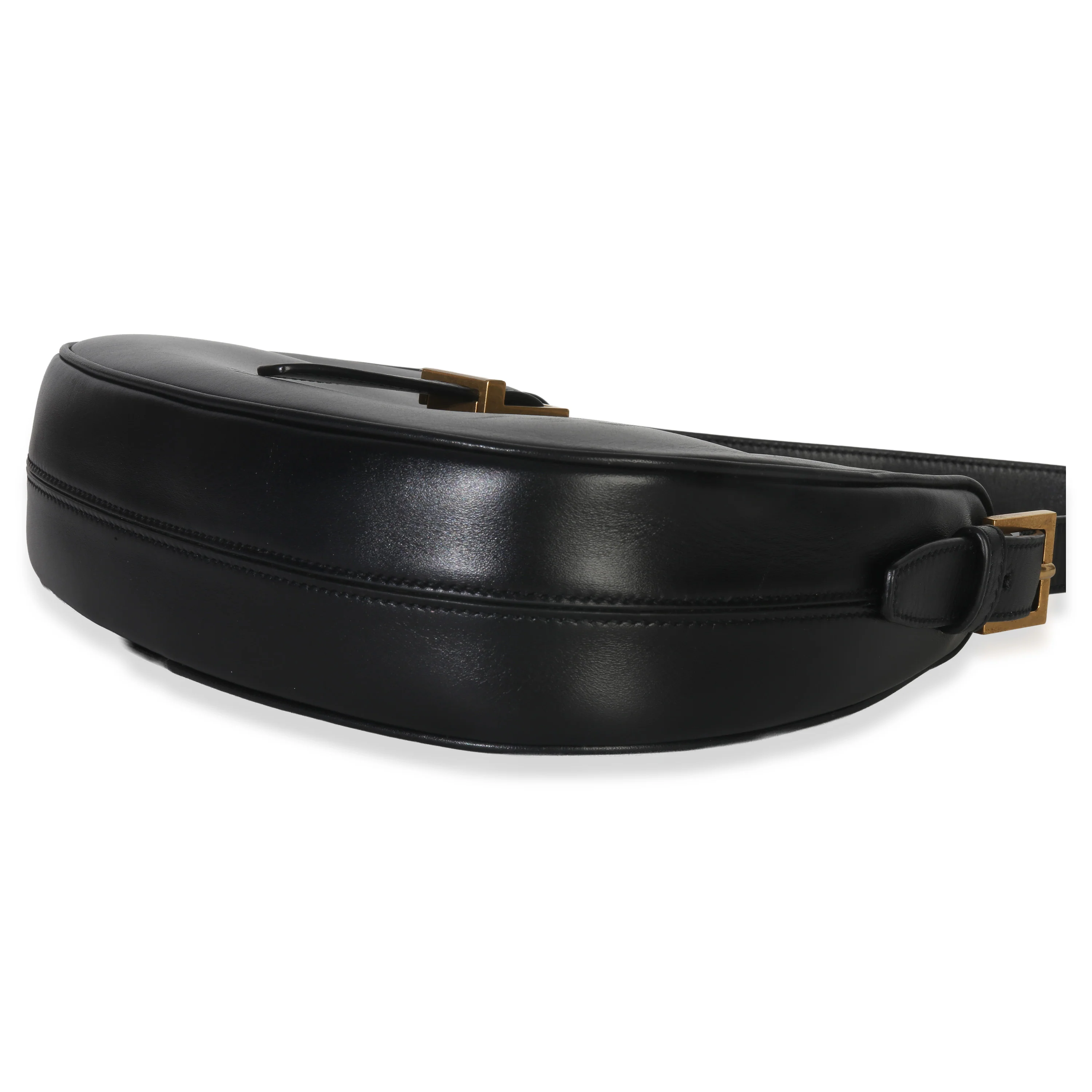 Black Smooth Calfskin Le Fermoir Hobo - Image 7