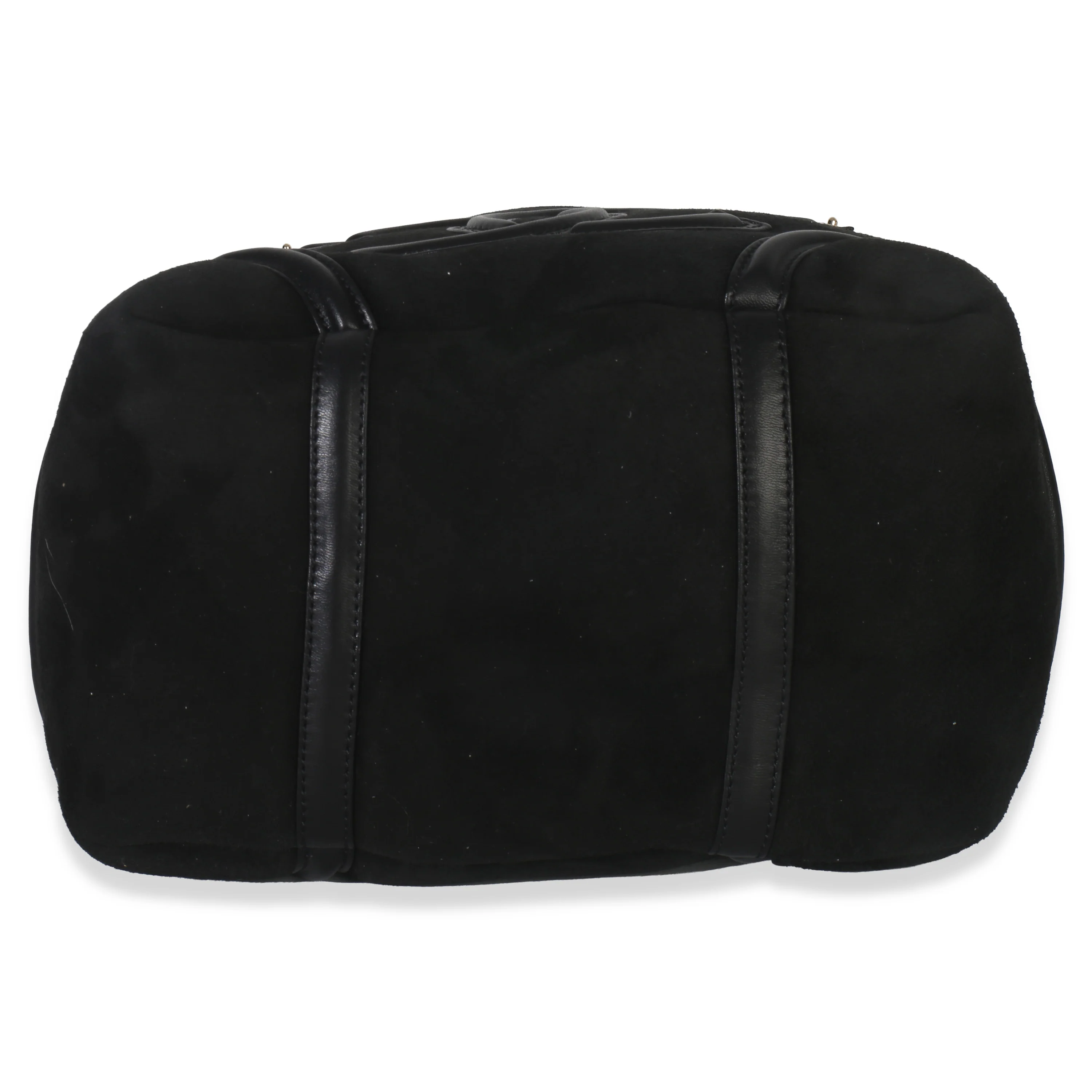 Vintage Black Suede Sparkle Winter Tote - Image 5