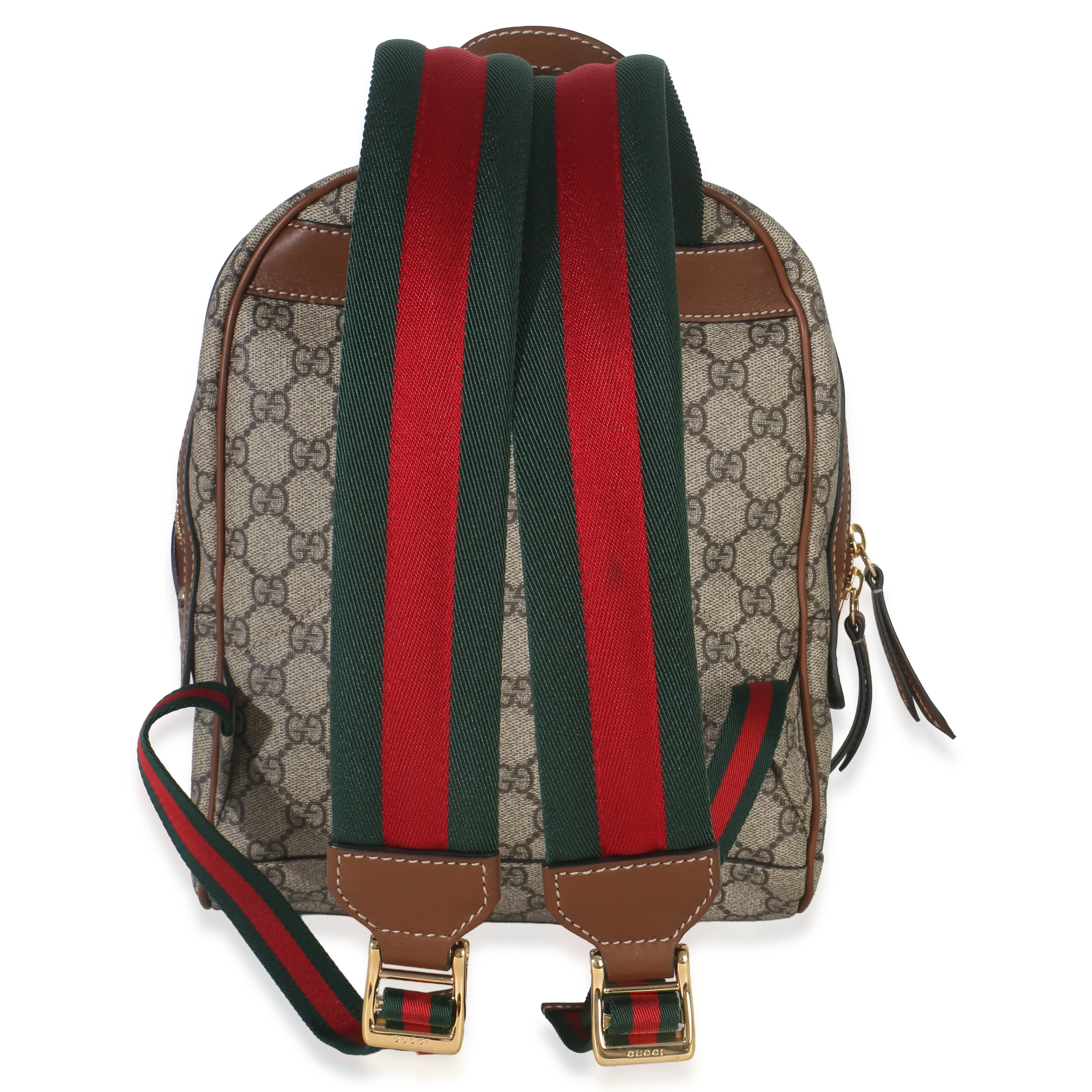 Beige GG Supreme Canvas Web Butterfly Embroidered Small Day Backpack - Image 4