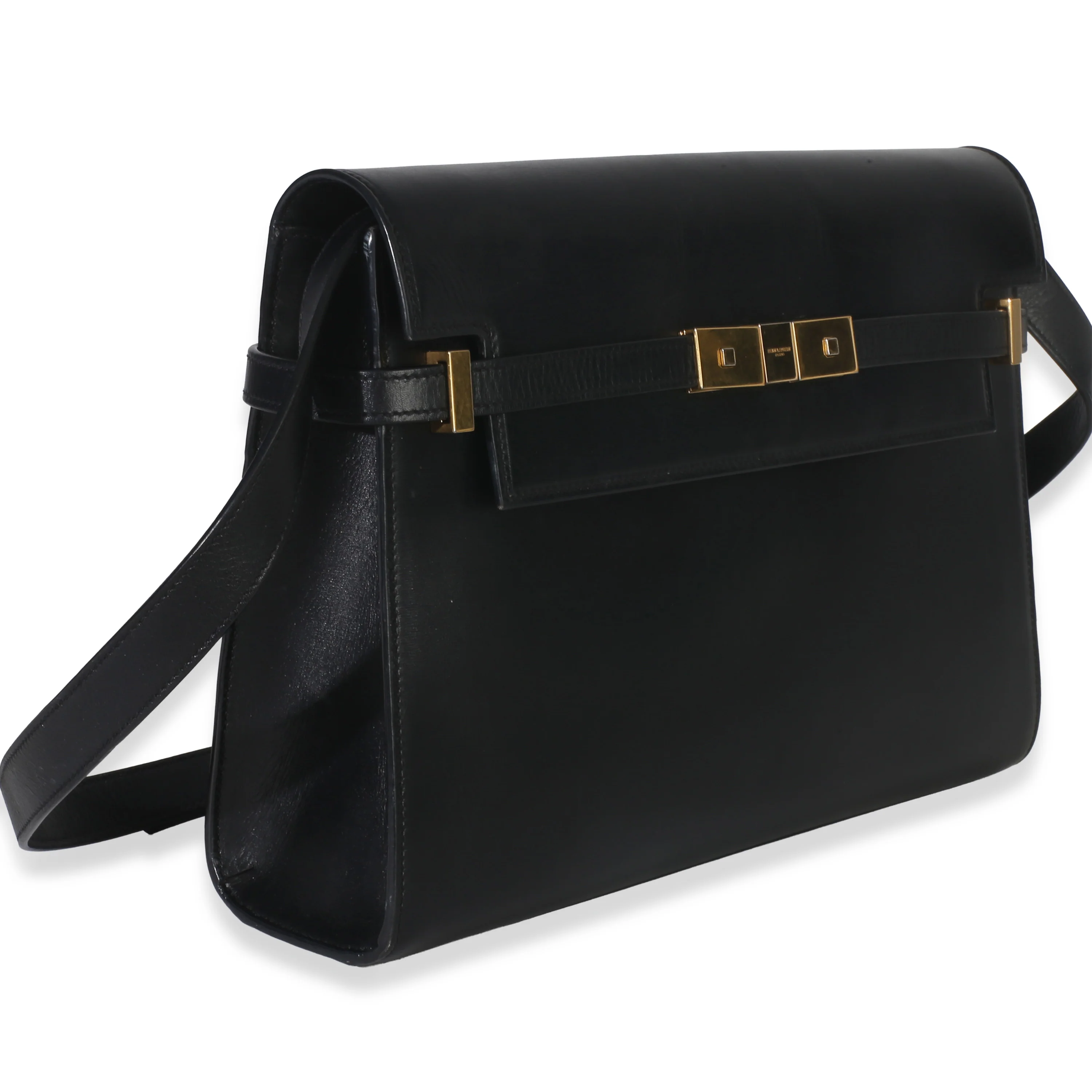 Black Calfskin Medium Manhattan Shoulder Bag - Image 3
