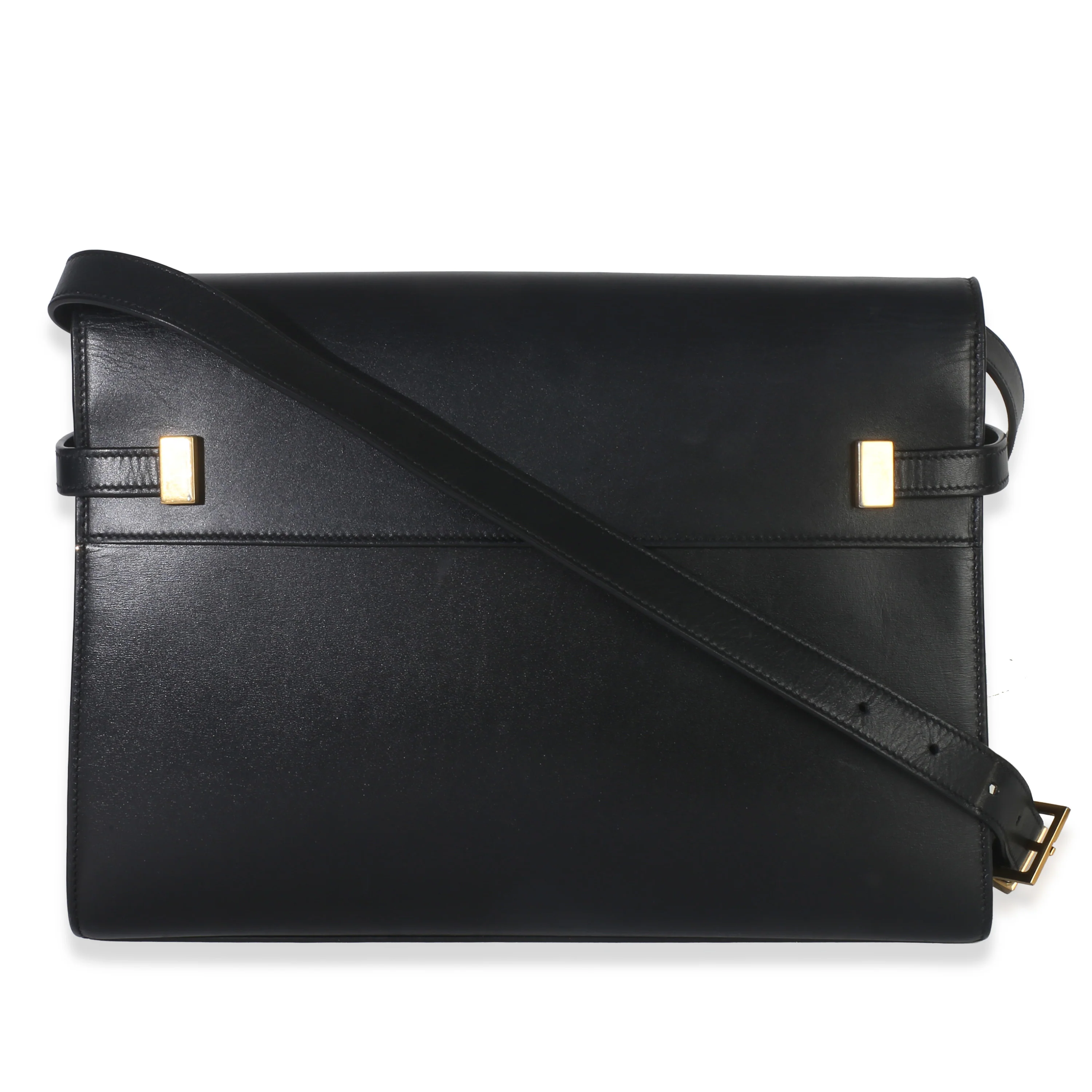 Black Calfskin Medium Manhattan Shoulder Bag - Image 4