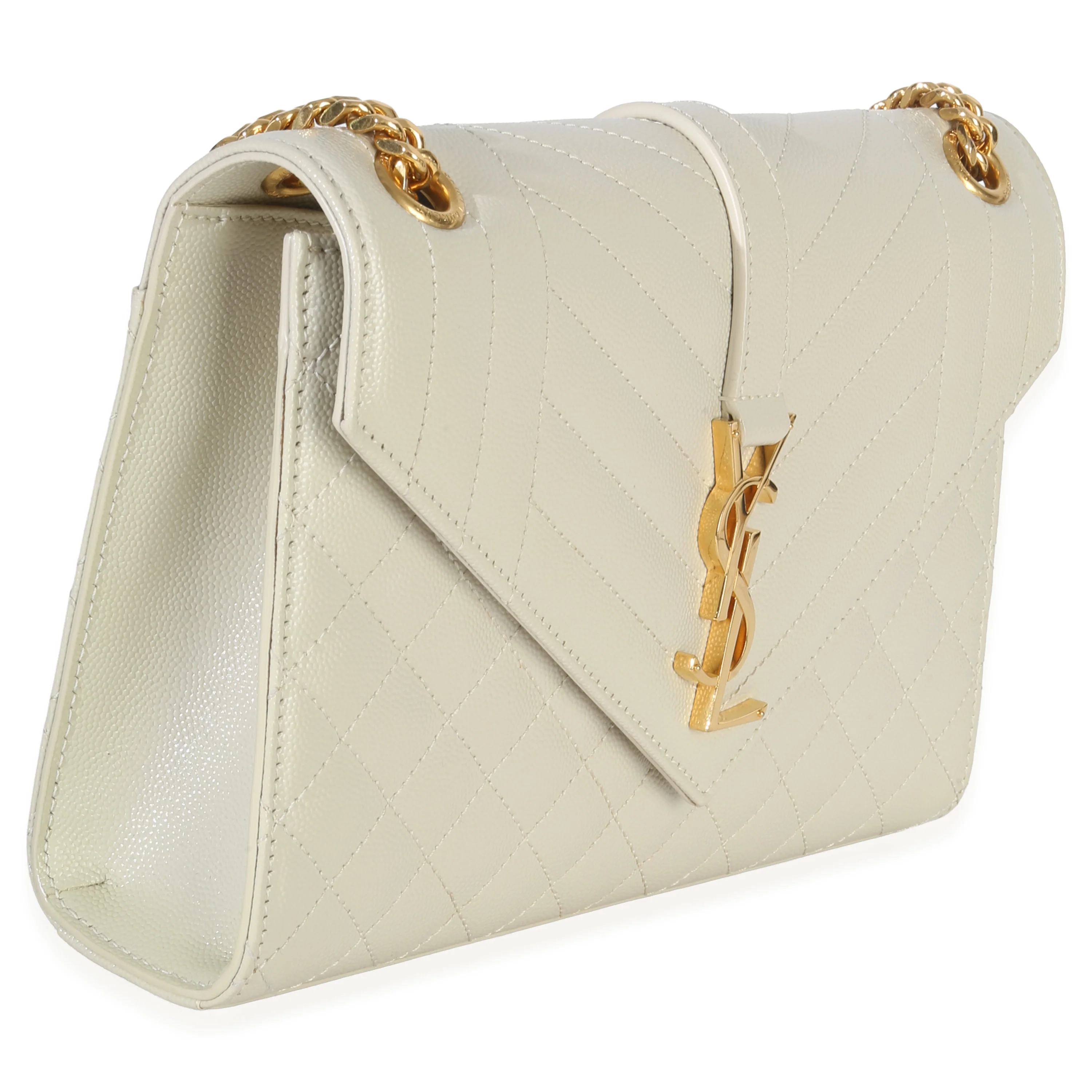 Crema Soft Grain De Poudre Medium Triquilt Monogram Satchel - Image 3
