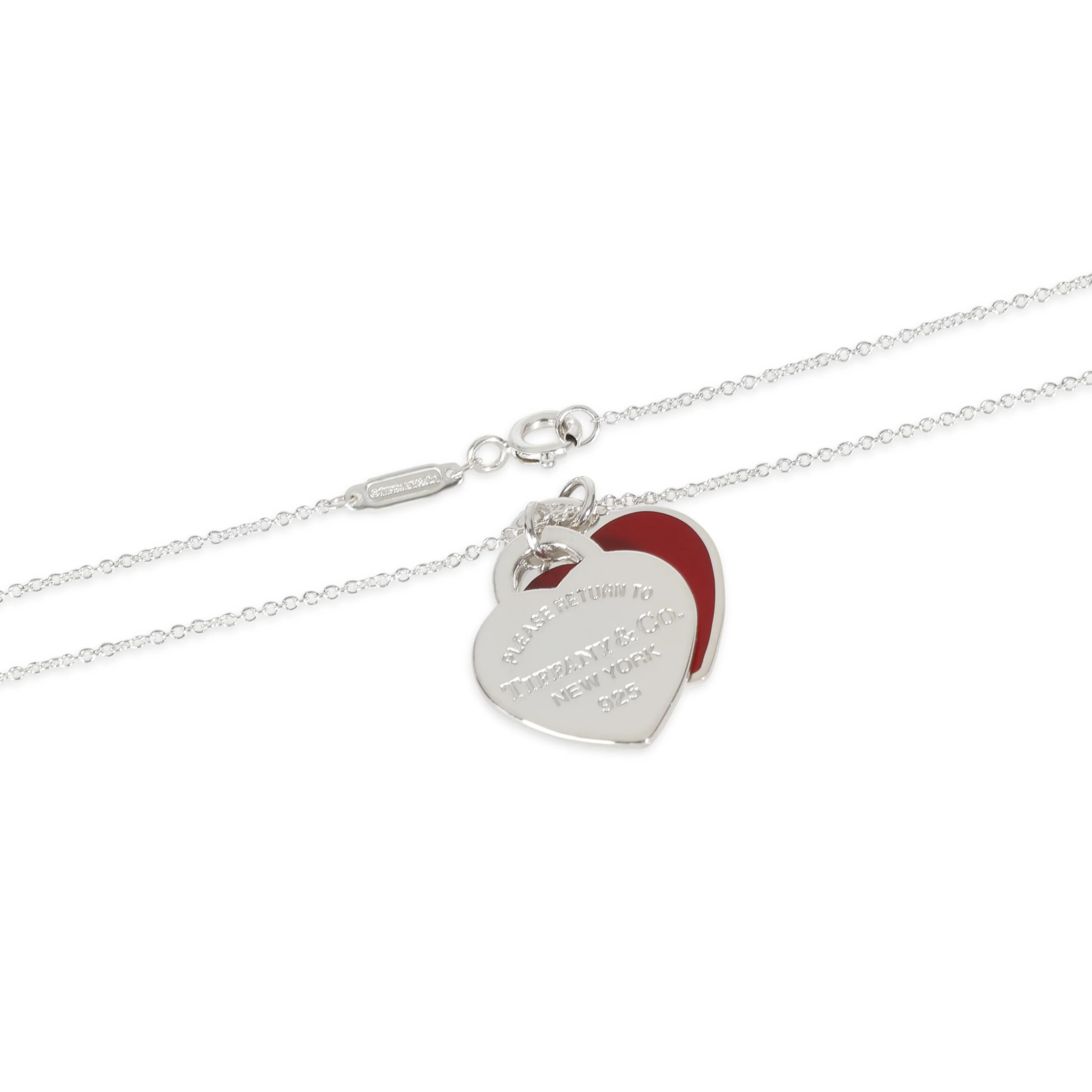 Sterling Silver Return To Tiffany Double Heart Pendant - Image 3