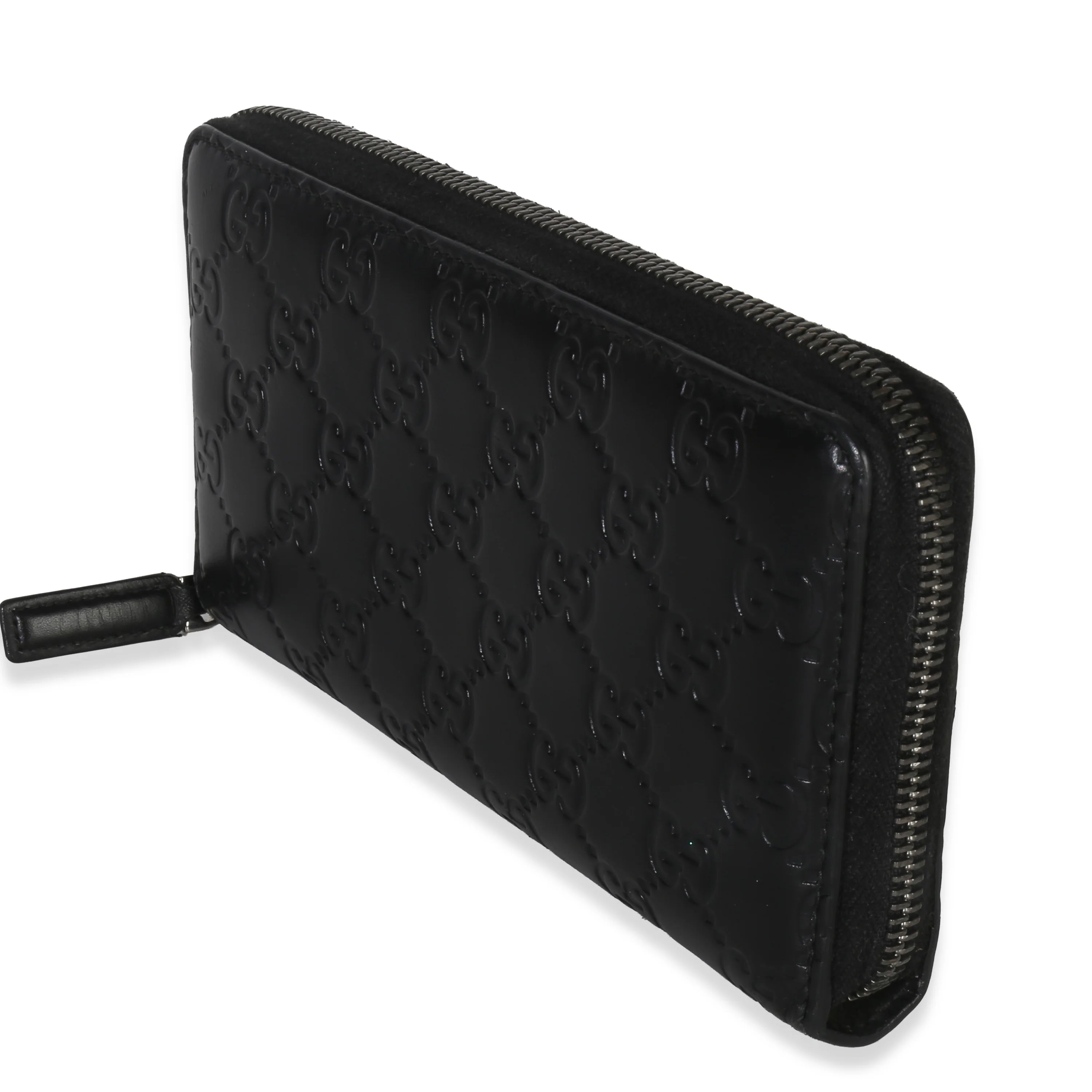 Black Guccissima Signature Zip Around Long Wallet - Image 2