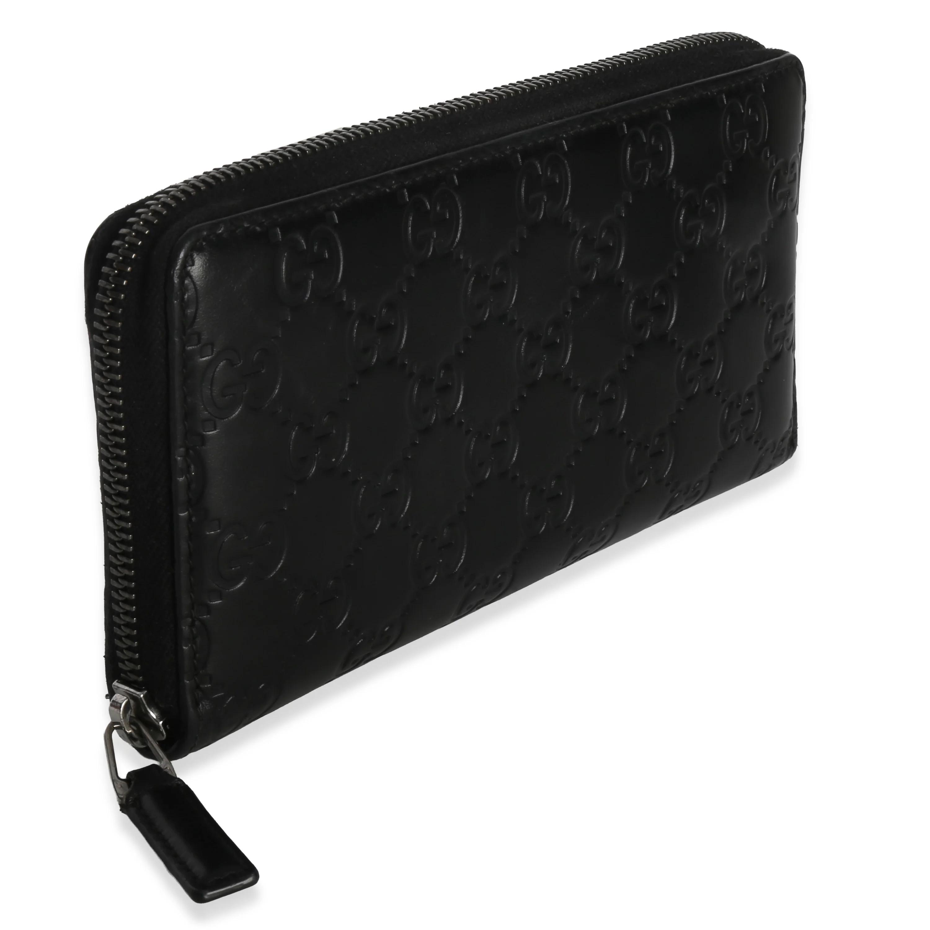 Black Guccissima Signature Zip Around Long Wallet - Image 3