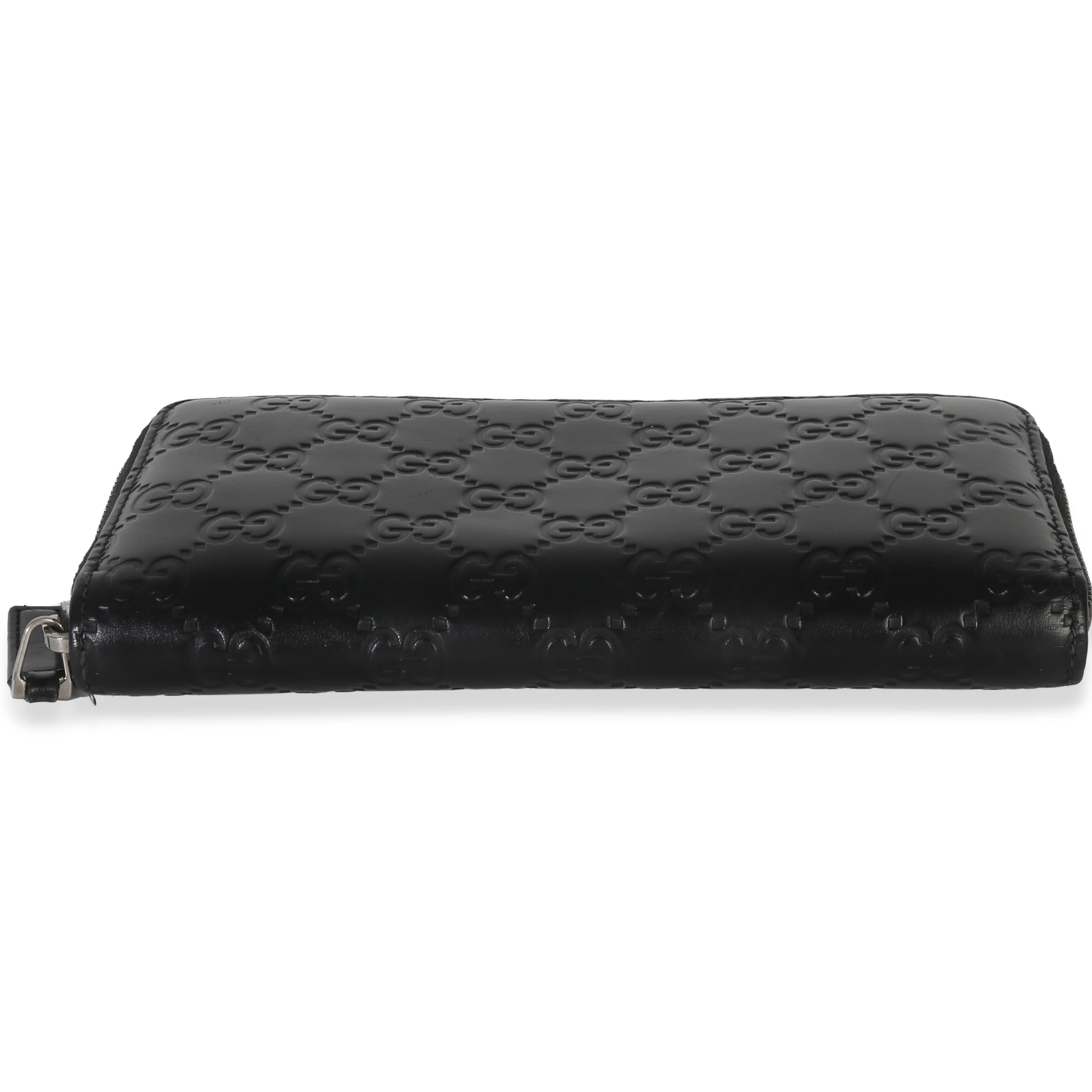 Black Guccissima Signature Zip Around Long Wallet - Image 5