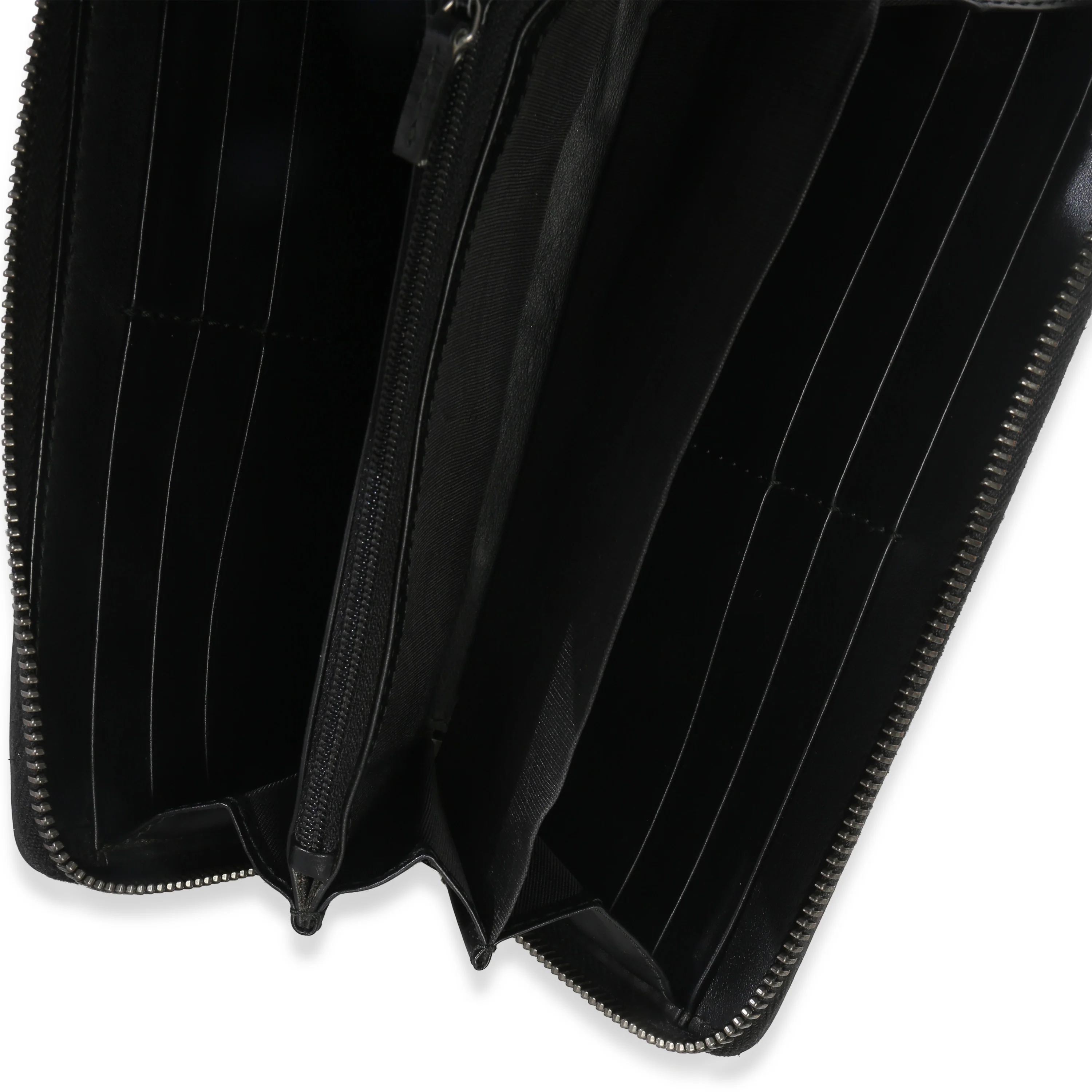 Black Guccissima Signature Zip Around Long Wallet - Image 8