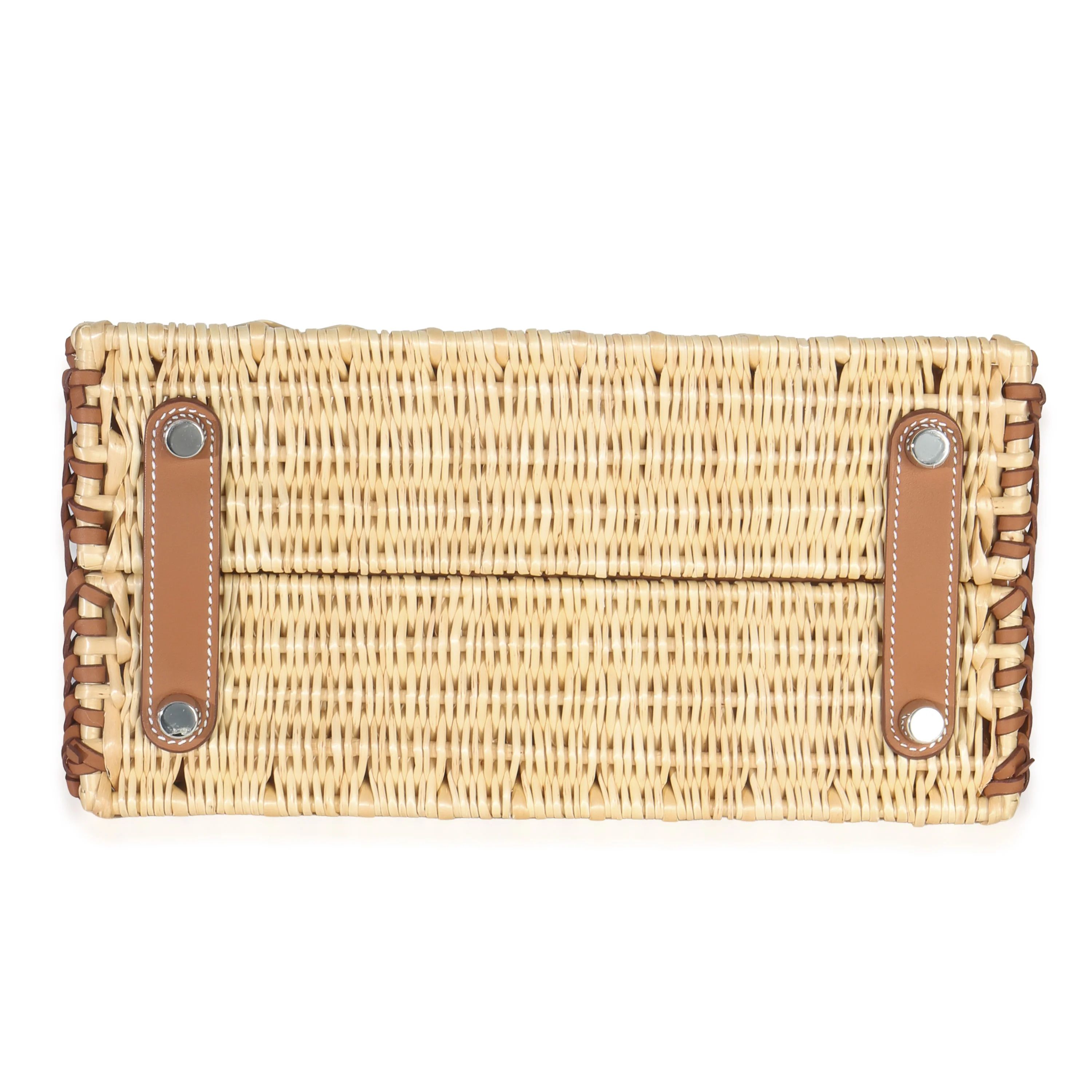 Gold Osier Wicker Swift Picnic Birkin 25 PHW - Image 5