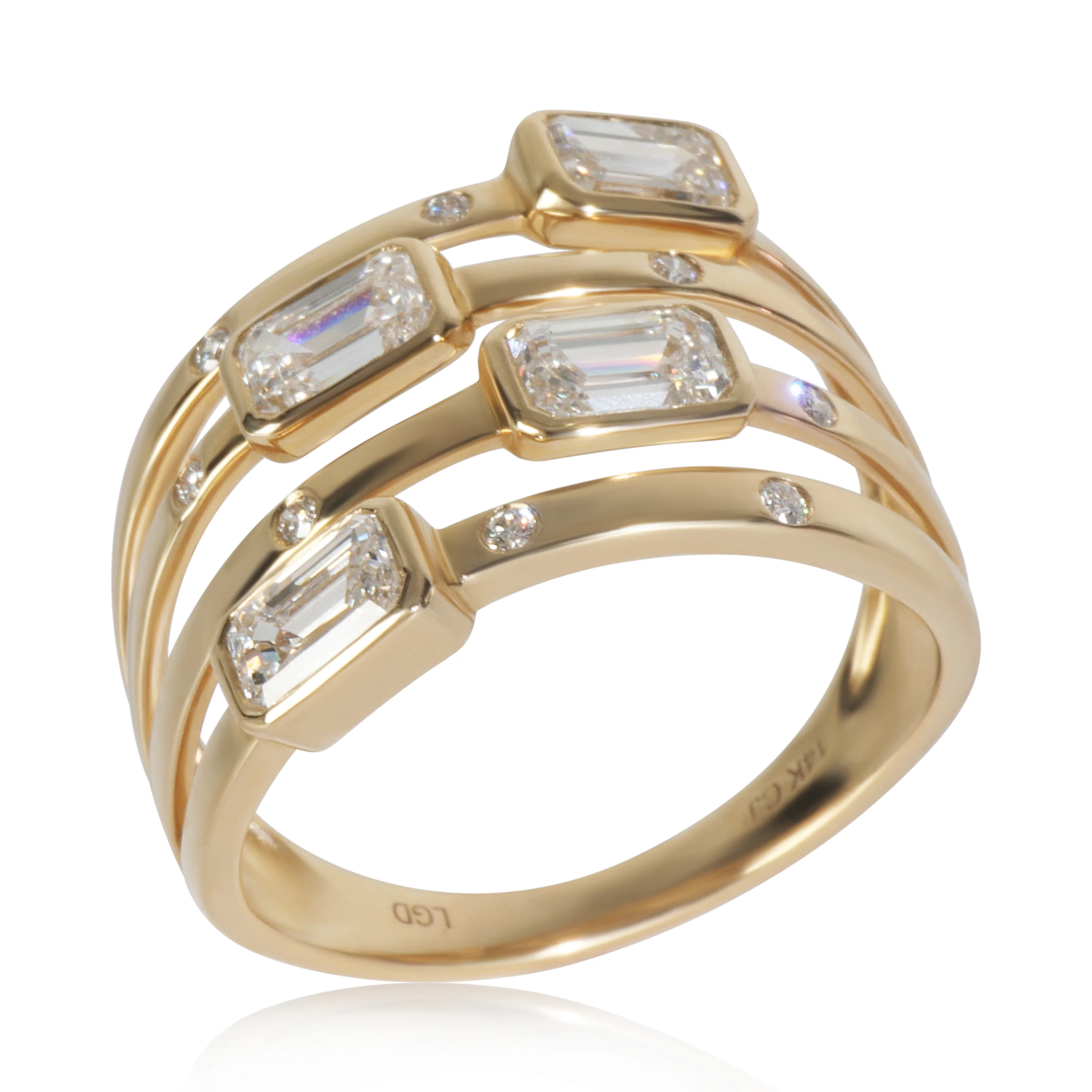 1.31 ctw Yellow Gold Lab-Grown Diamond Ring - Image 3