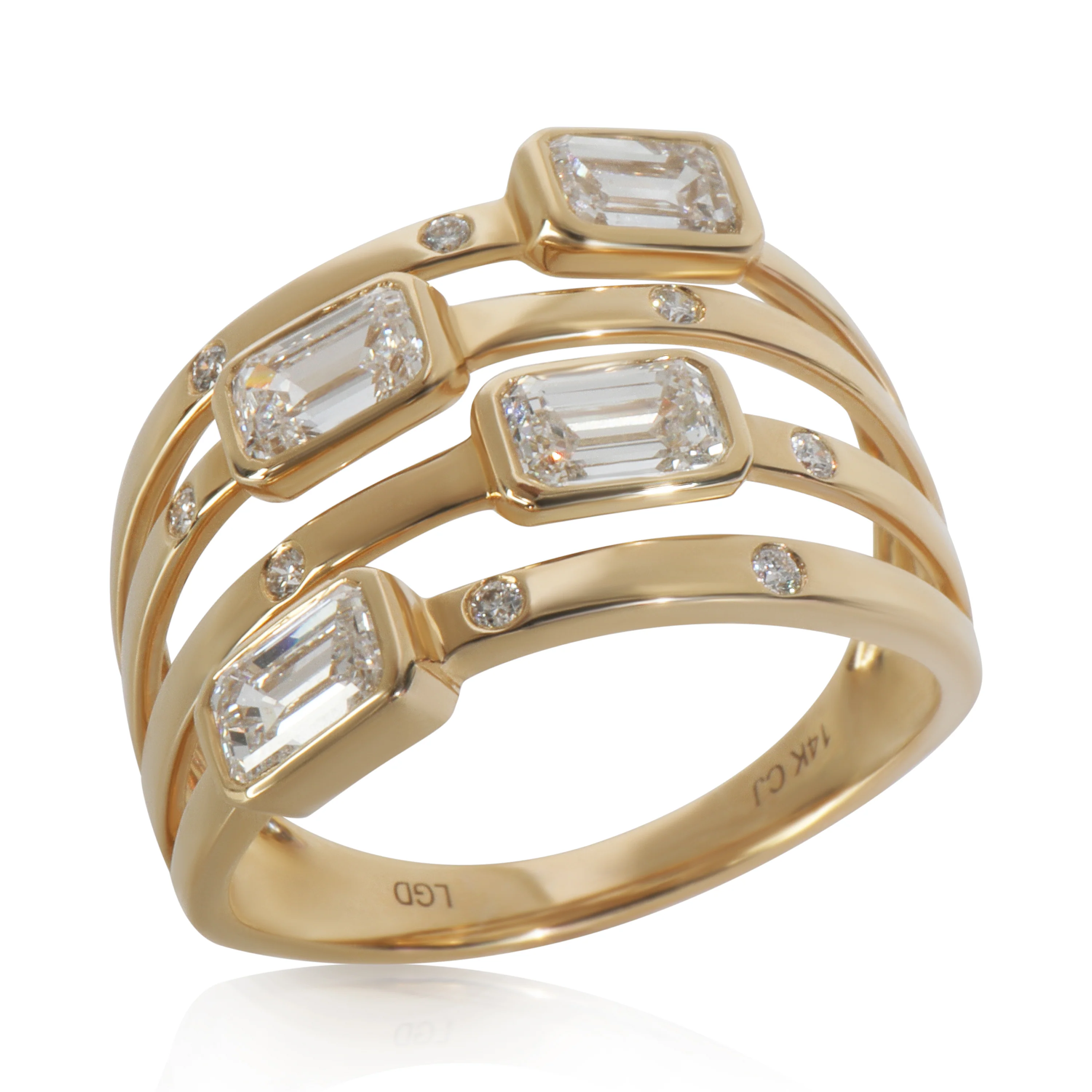 1.31 ctw Yellow Gold Lab-Grown Diamond Ring - Image 4