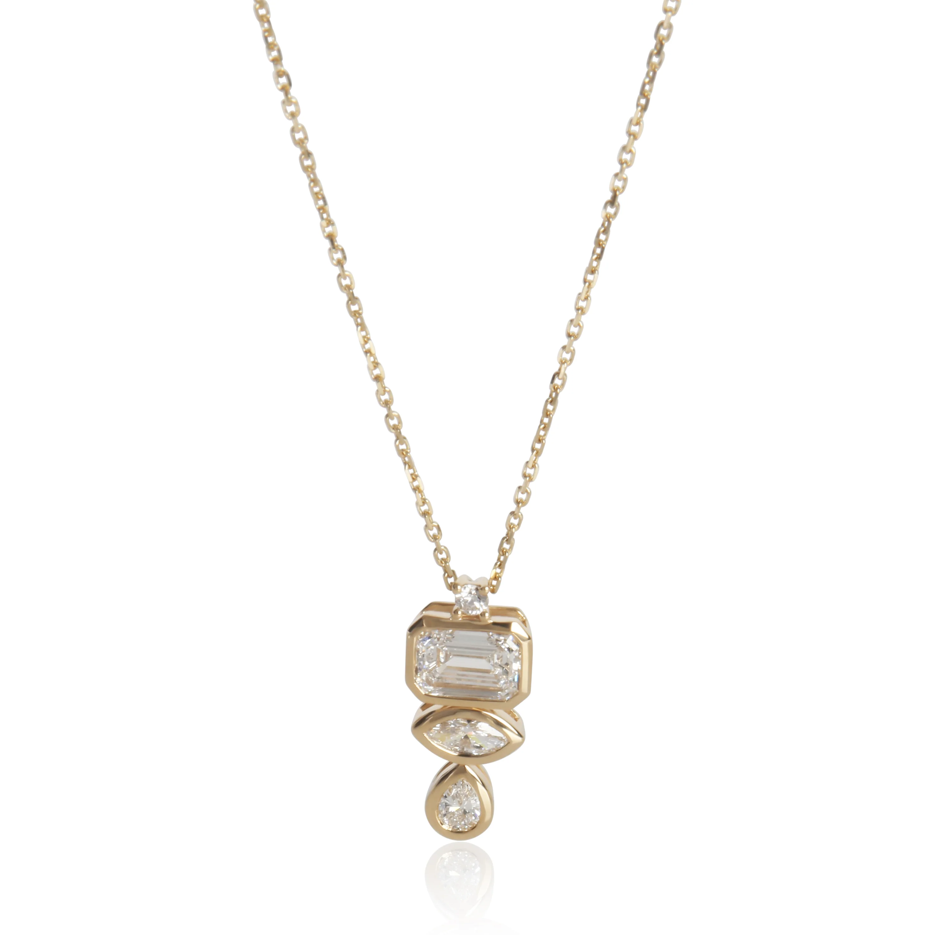 1.42 ctw Yellow Gold Lab-Grown Diamond Pendant
