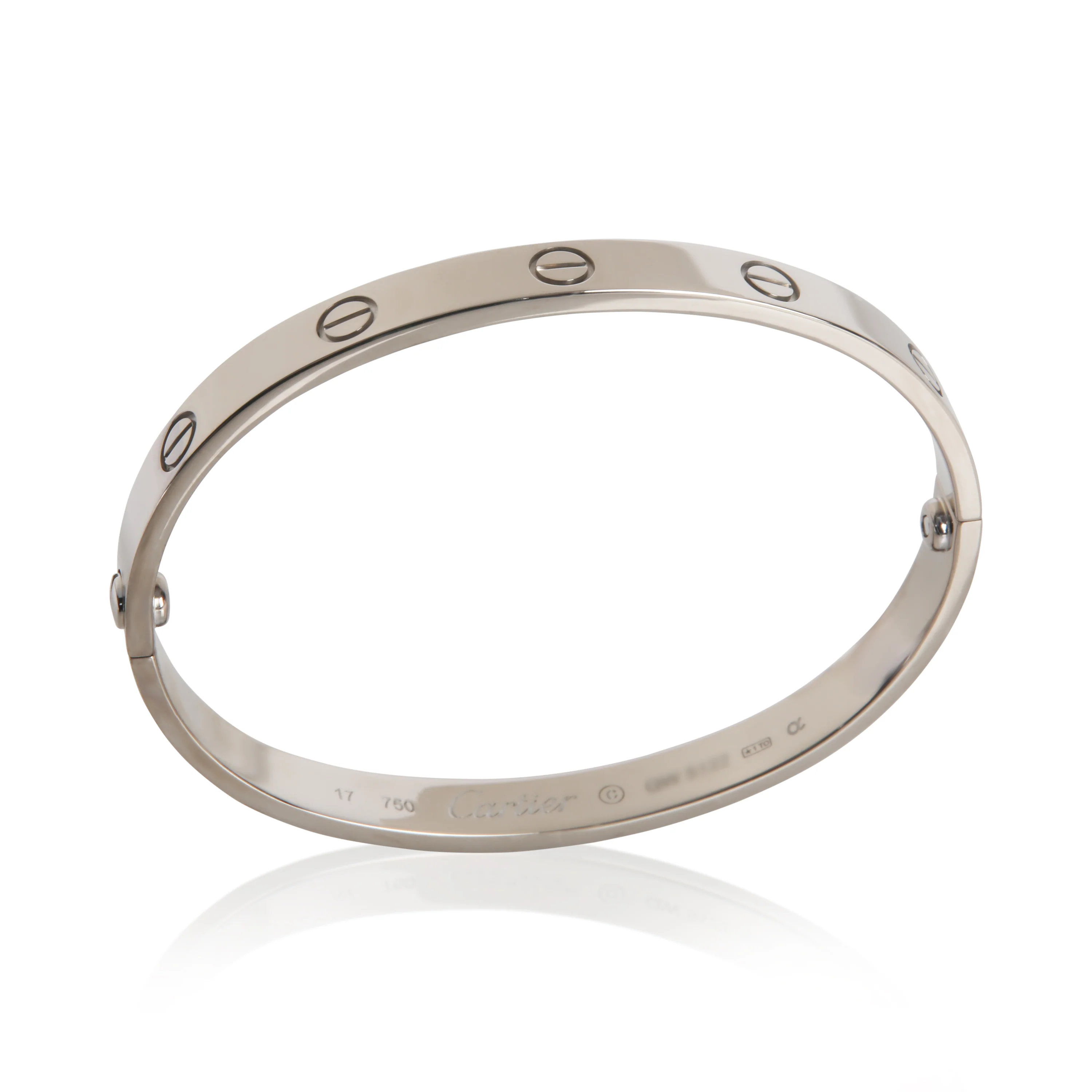 White Gold  Love Bracelet - Image 4