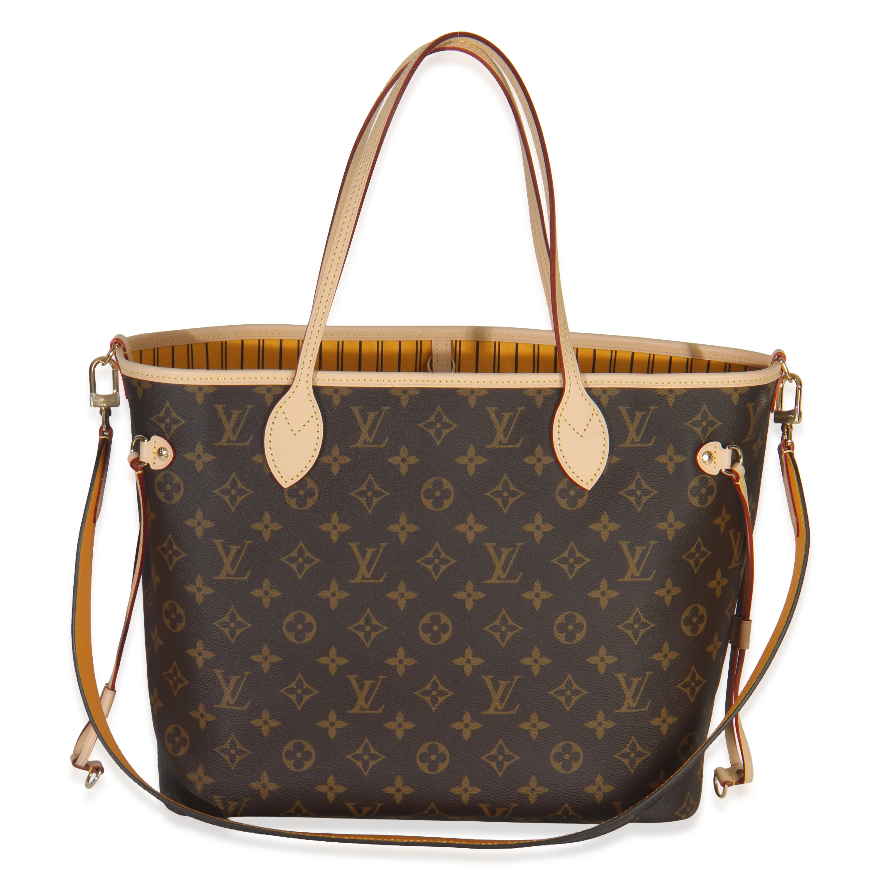 Jaune Safran Monogram Canvas Neverfull Bandouliere Inside Out MM - Image 4