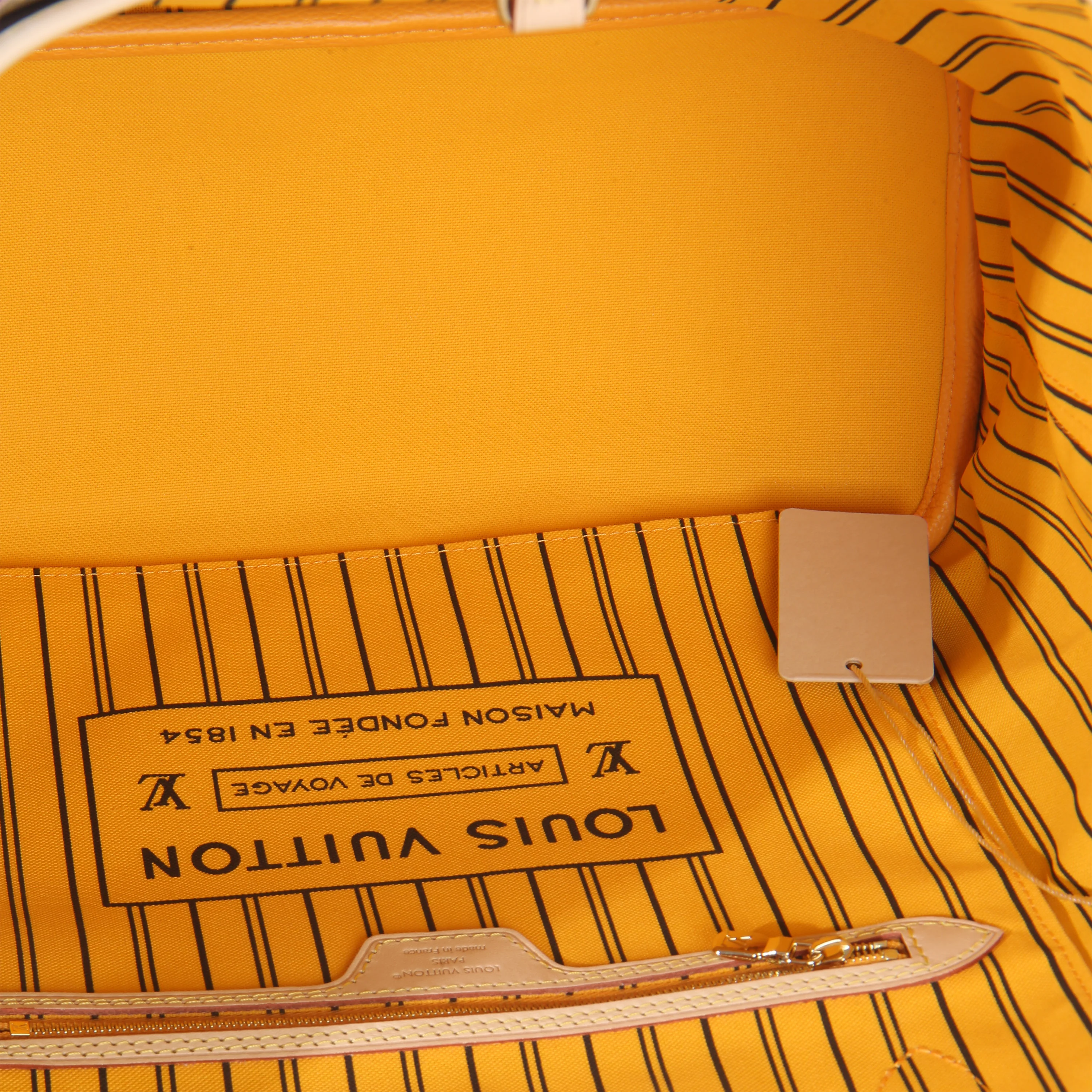 Jaune Safran Monogram Canvas Neverfull Bandouliere Inside Out MM - Image 9