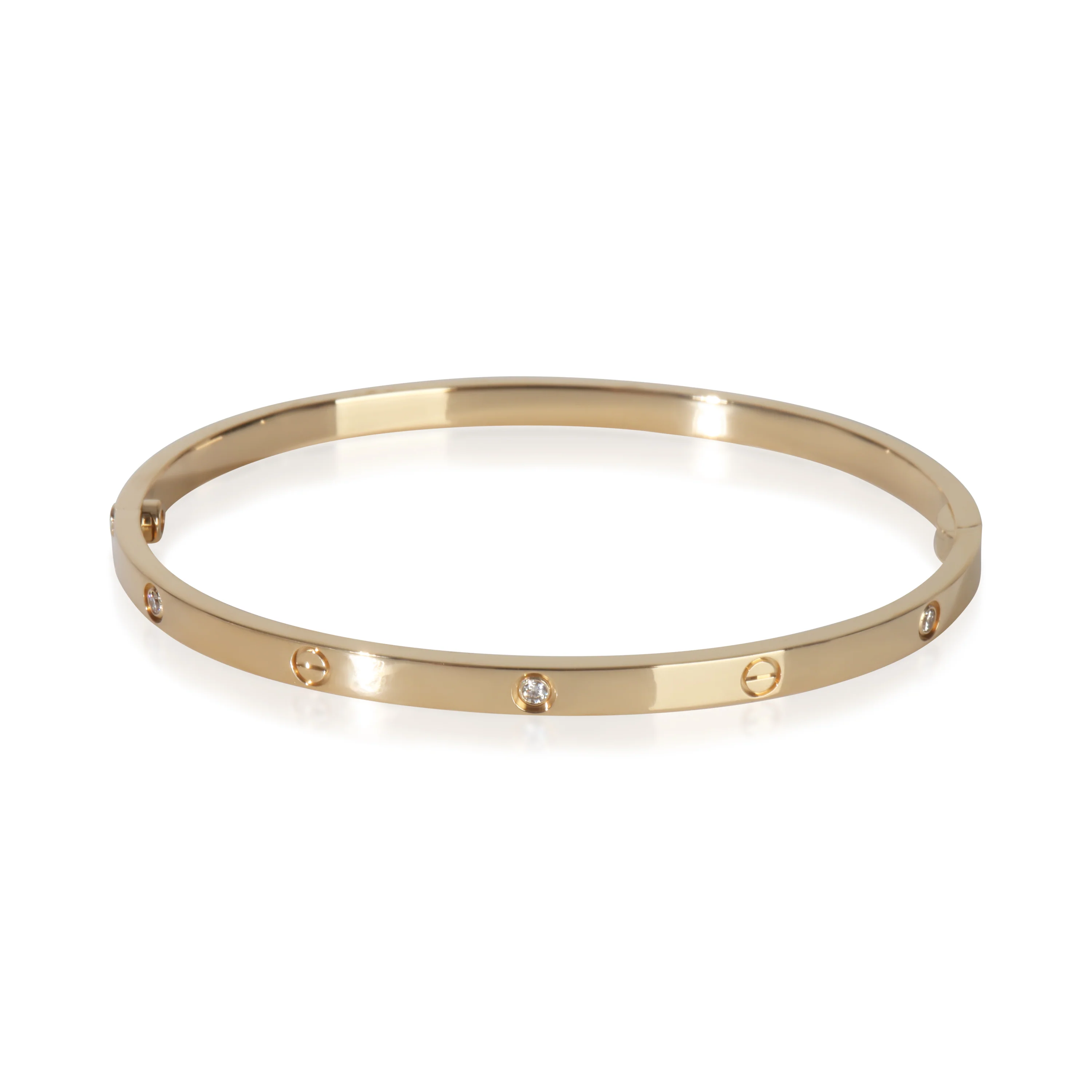 Yellow Gold Diamond Small Model Love Bracelet - Image 3