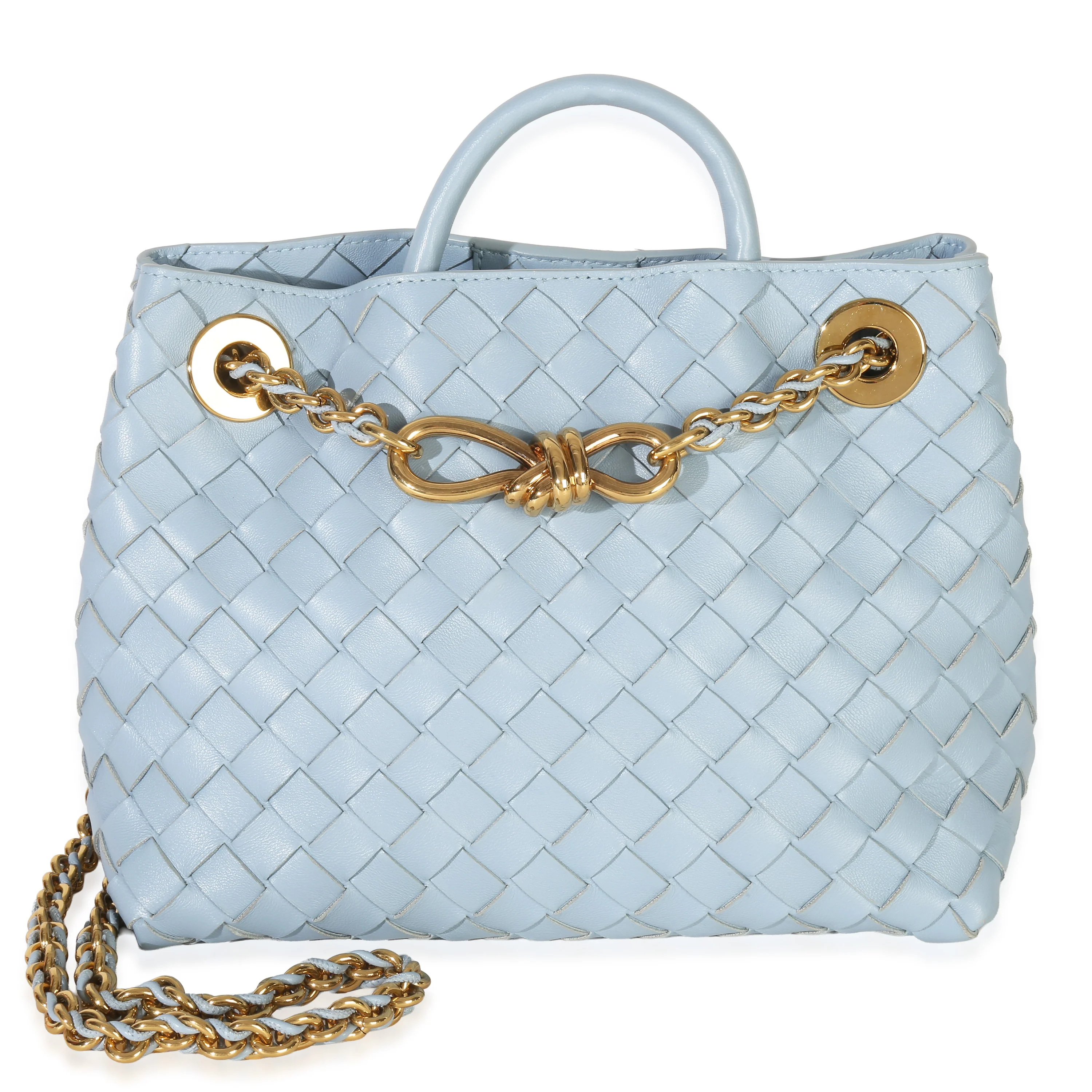 Ice Nappa Intrecciato Small Andiamo With Chain
